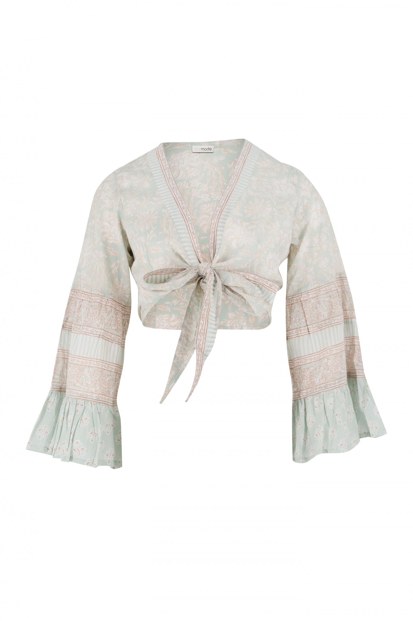 Bohemian top in mint van ibzmode, Brands of Ibiza