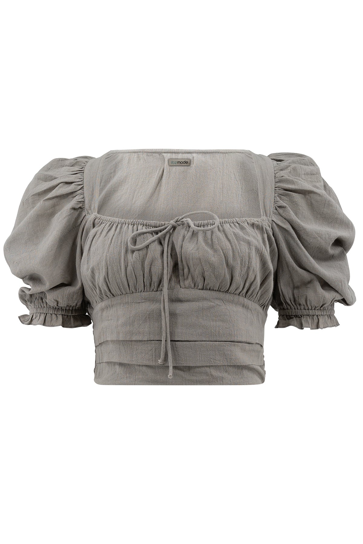 Bohemian top in khaki van ibzmode, Brands of Ibiza