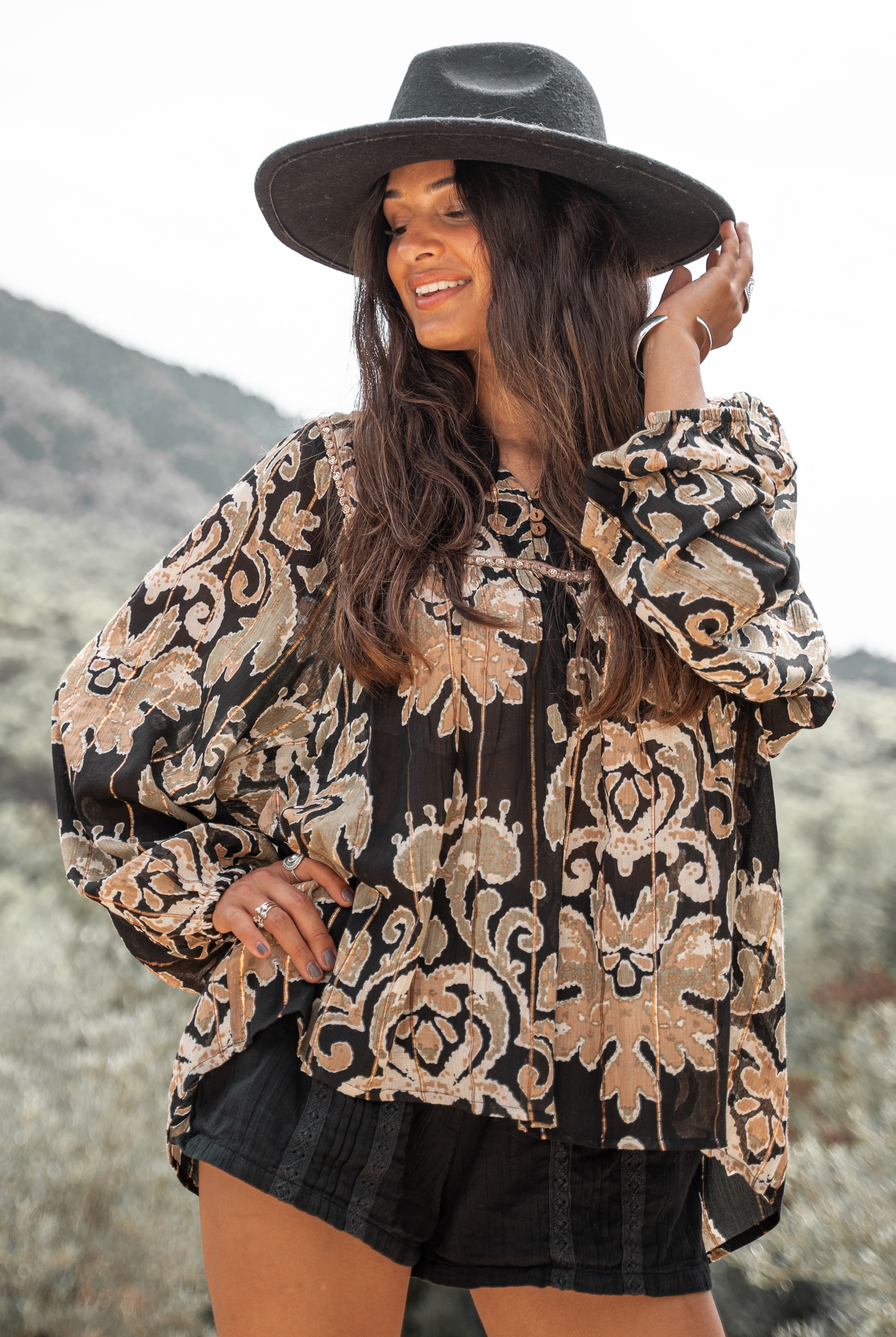 Bohemian rok in zwart van ibzmode, Brands of Ibiza