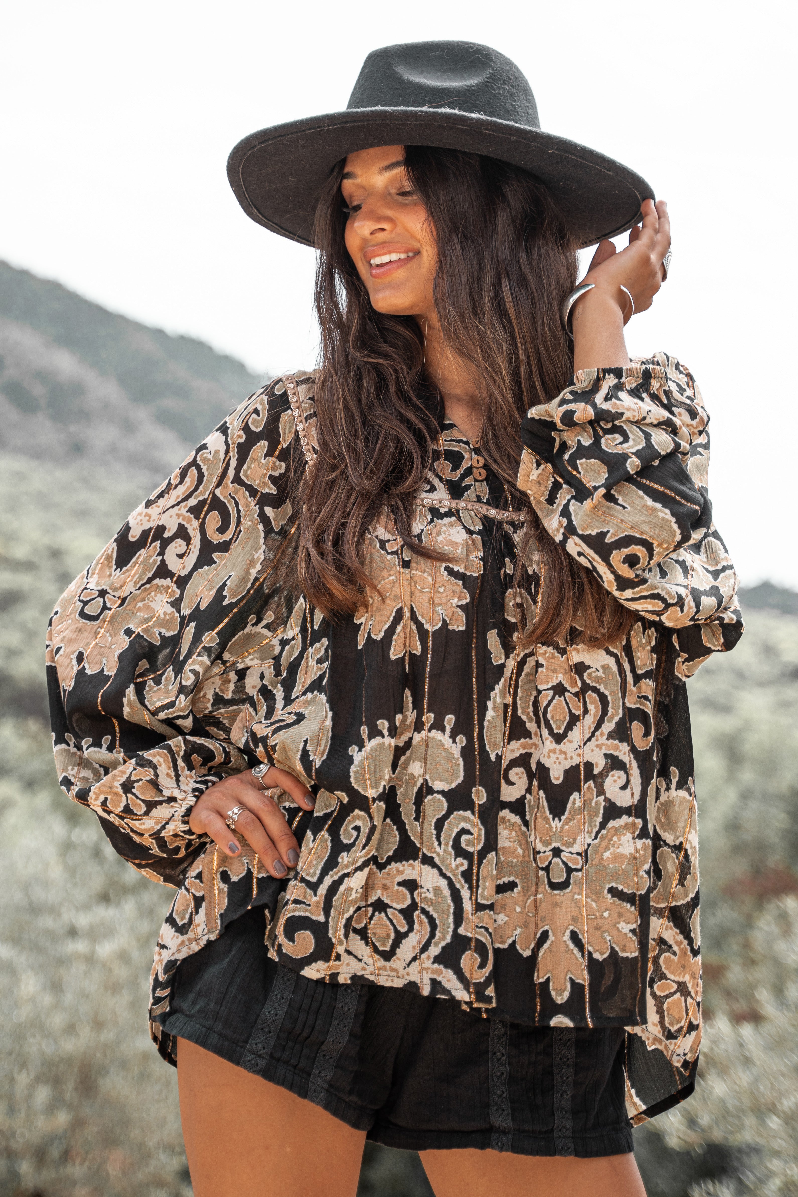 Bohemian rok in zwart van ibzmode, Brands of Ibiza