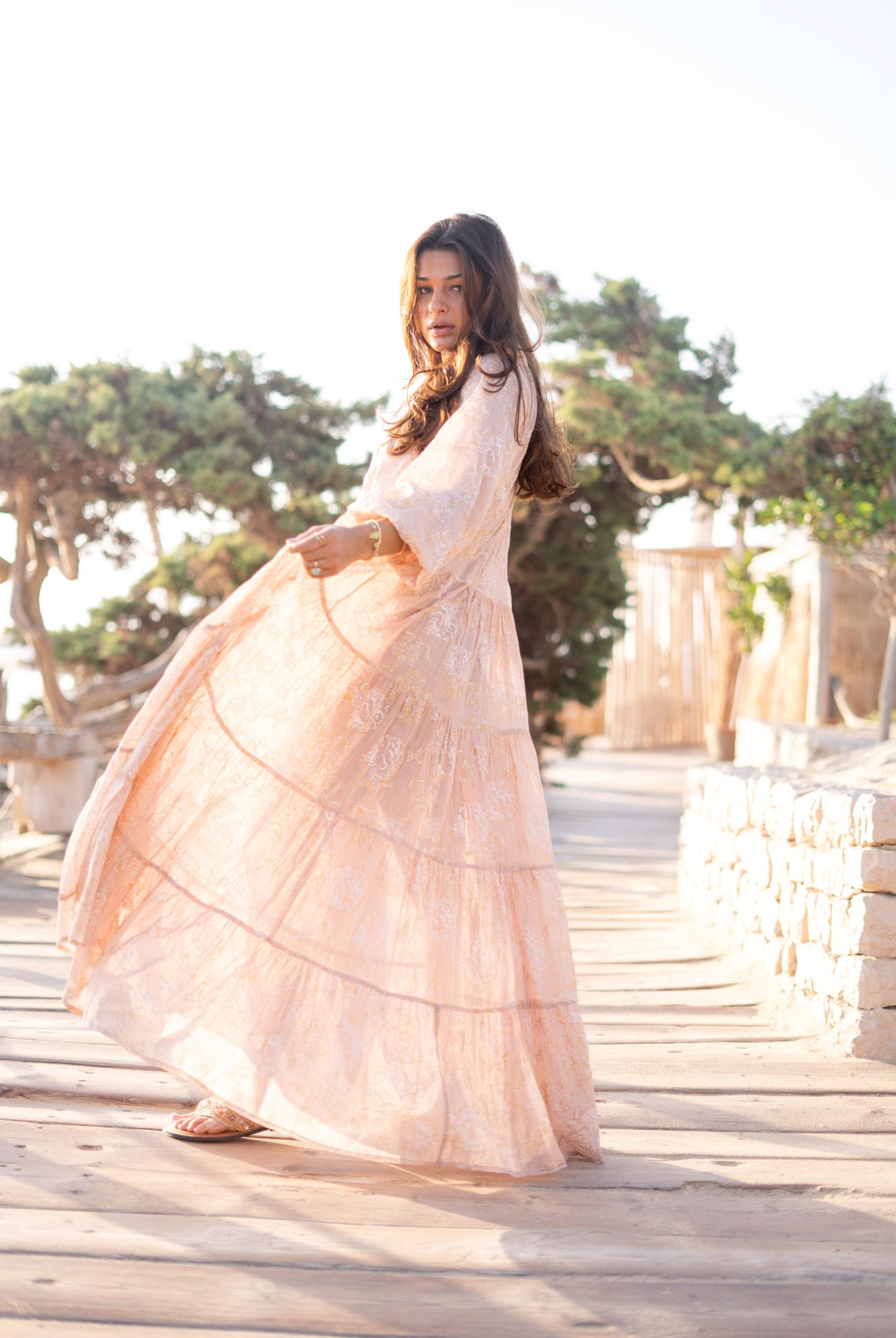 Ibzmode Dress Livana Lumira Old Pink bohemian summer dress