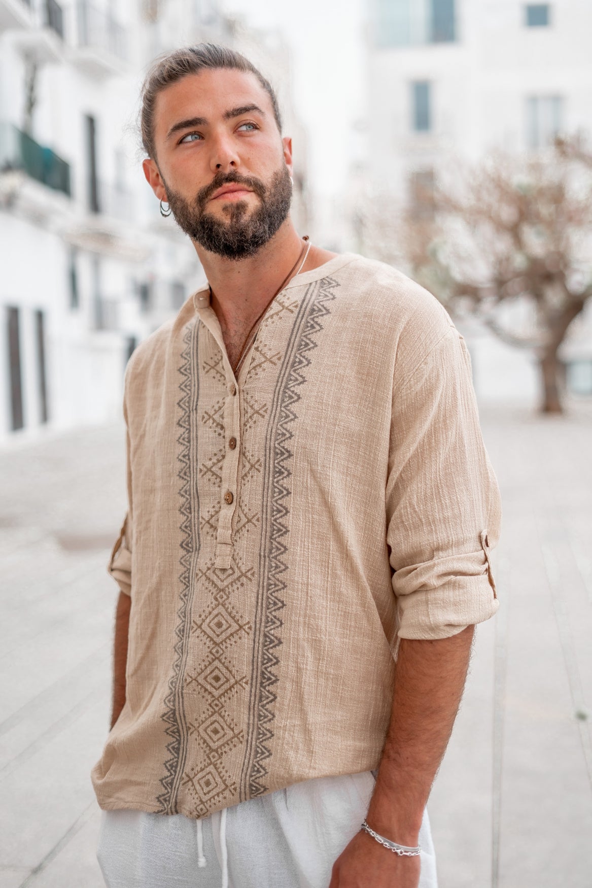 Bohème Bluse in Sand von ibzmode, Brands of Ibiza