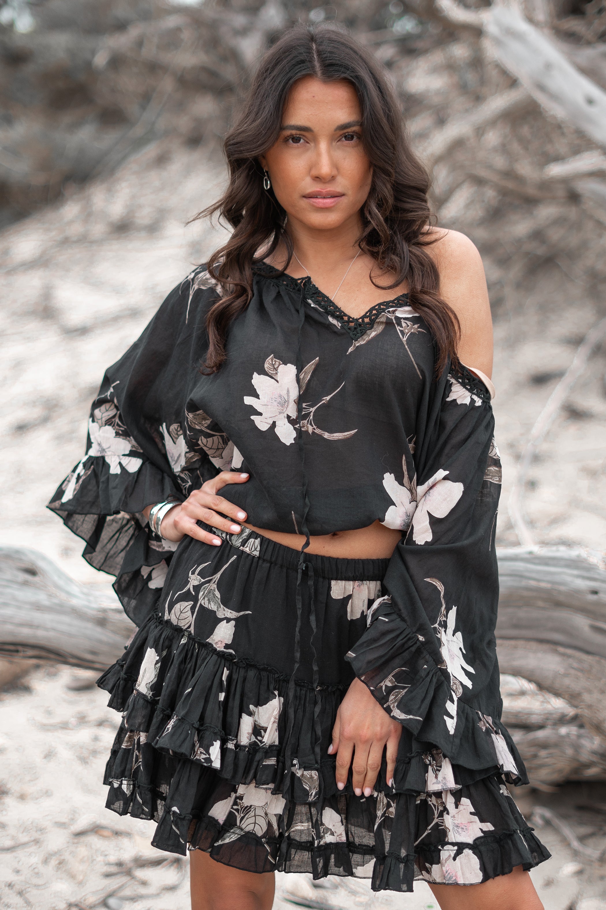 Bohemian rok in black van ibzmode, Brands of Ibiza