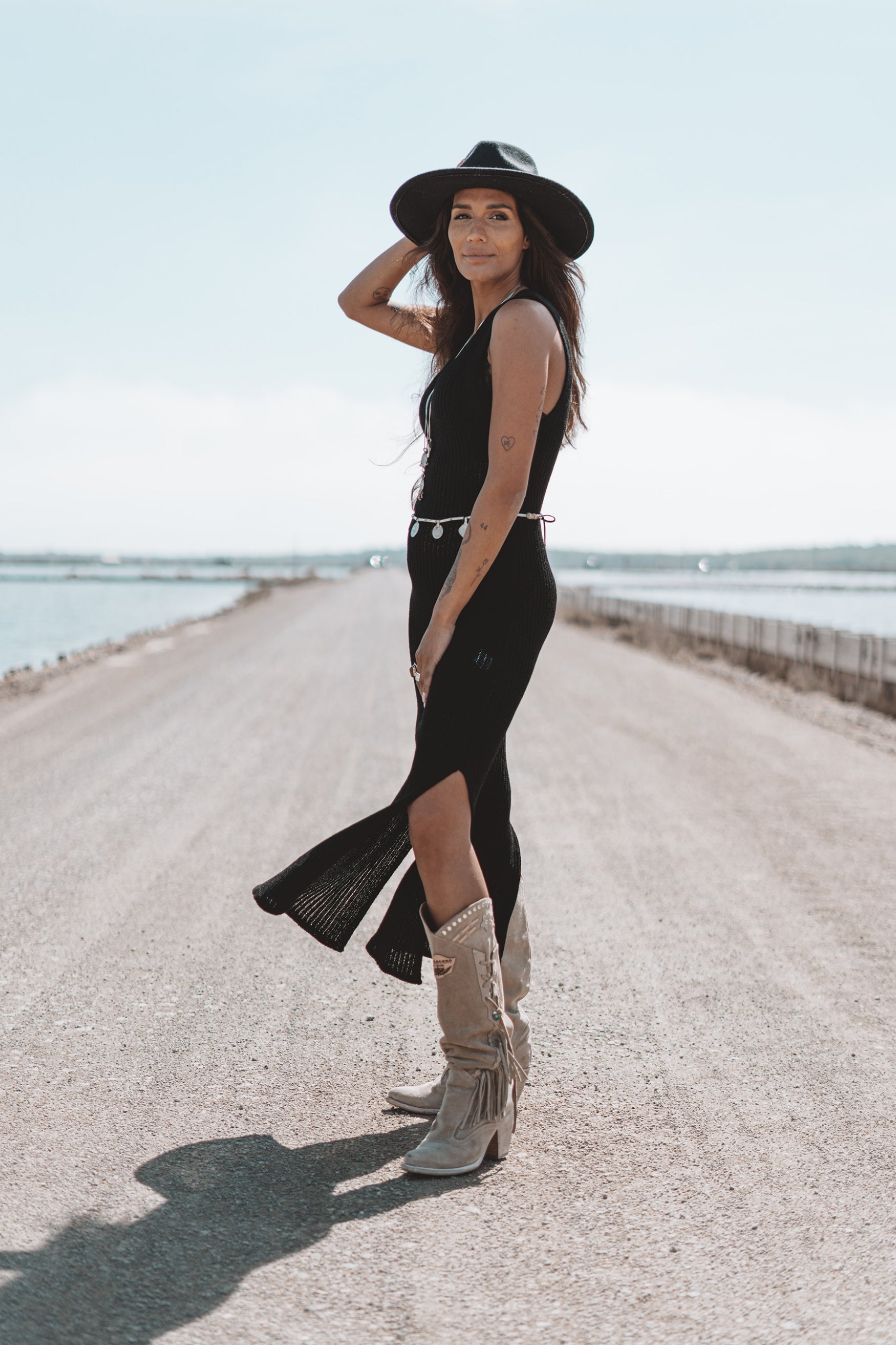 Bohemian dress in black by MOOST Wanted, Brands of Ibiza