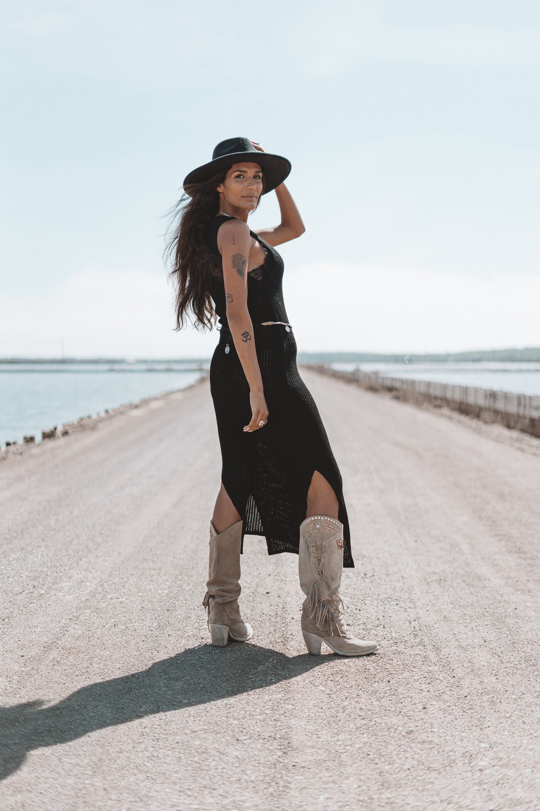 Bohemian dress in black by MOOST Wanted, Brands of Ibiza