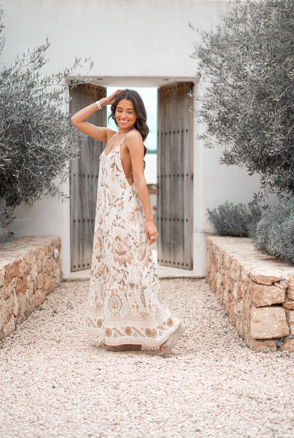 Bohemian jurk in natural van ibzmode, Brands of Ibiza