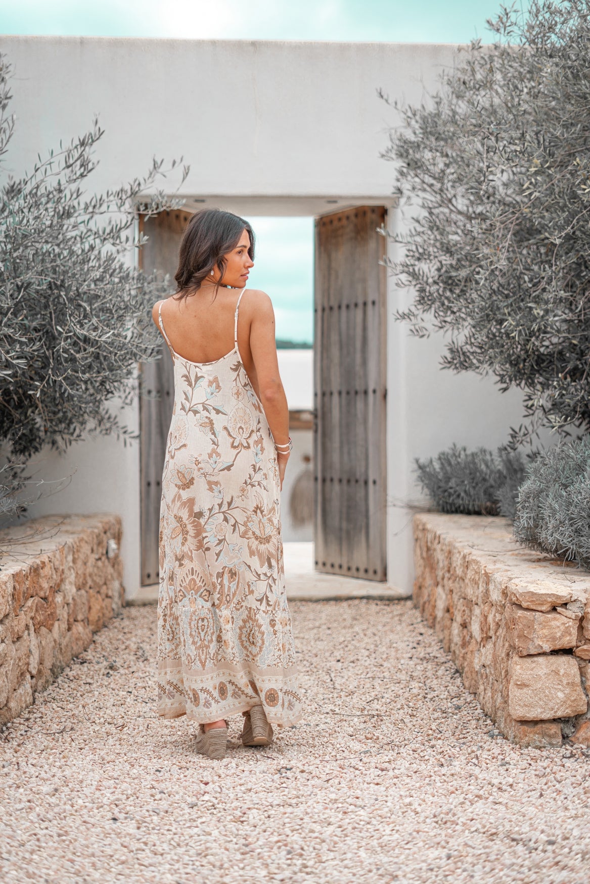 Bohemian jurk in natural van ibzmode, Brands of Ibiza