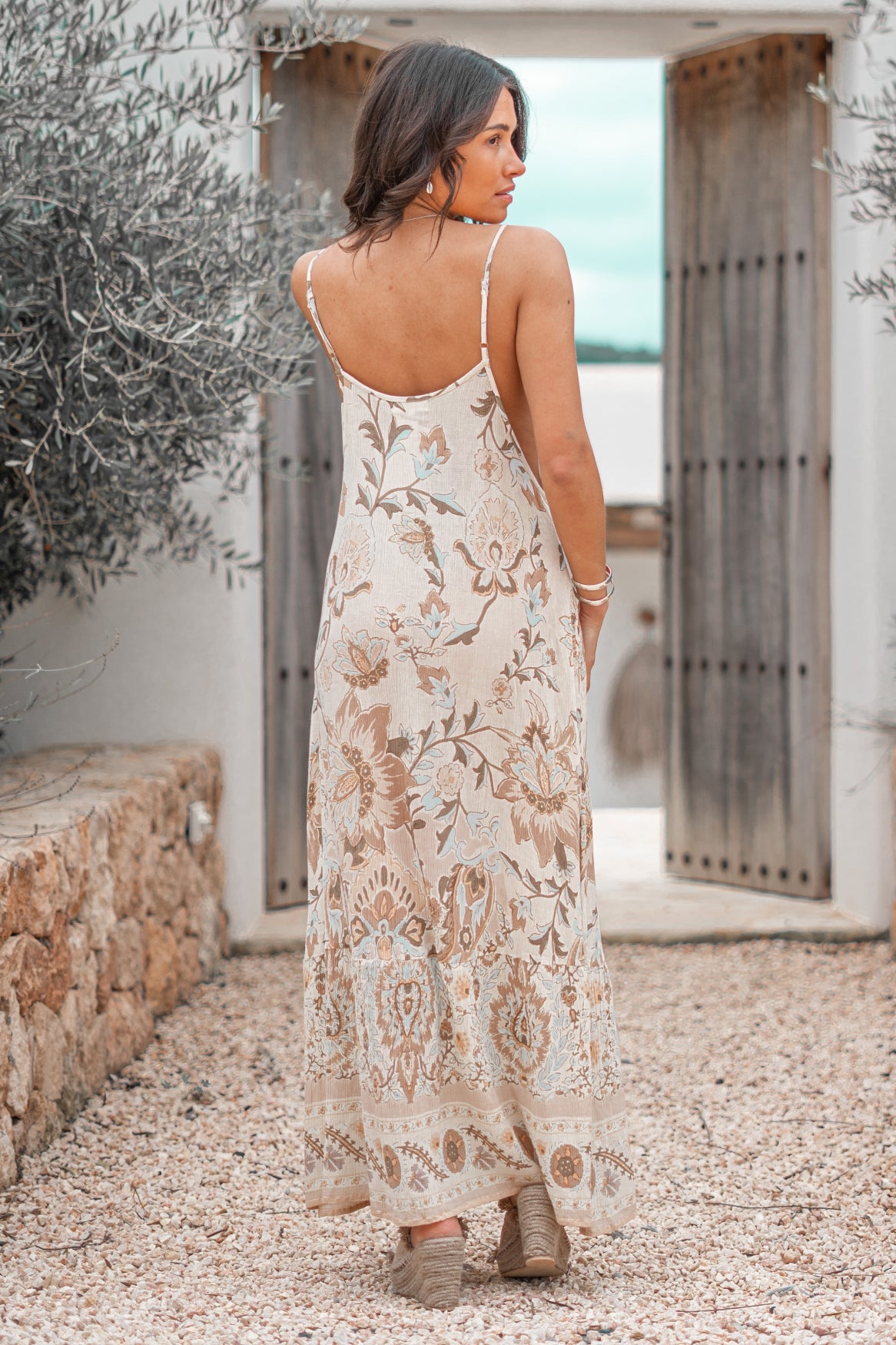 Bohemian jurk in natural van ibzmode, Brands of Ibiza