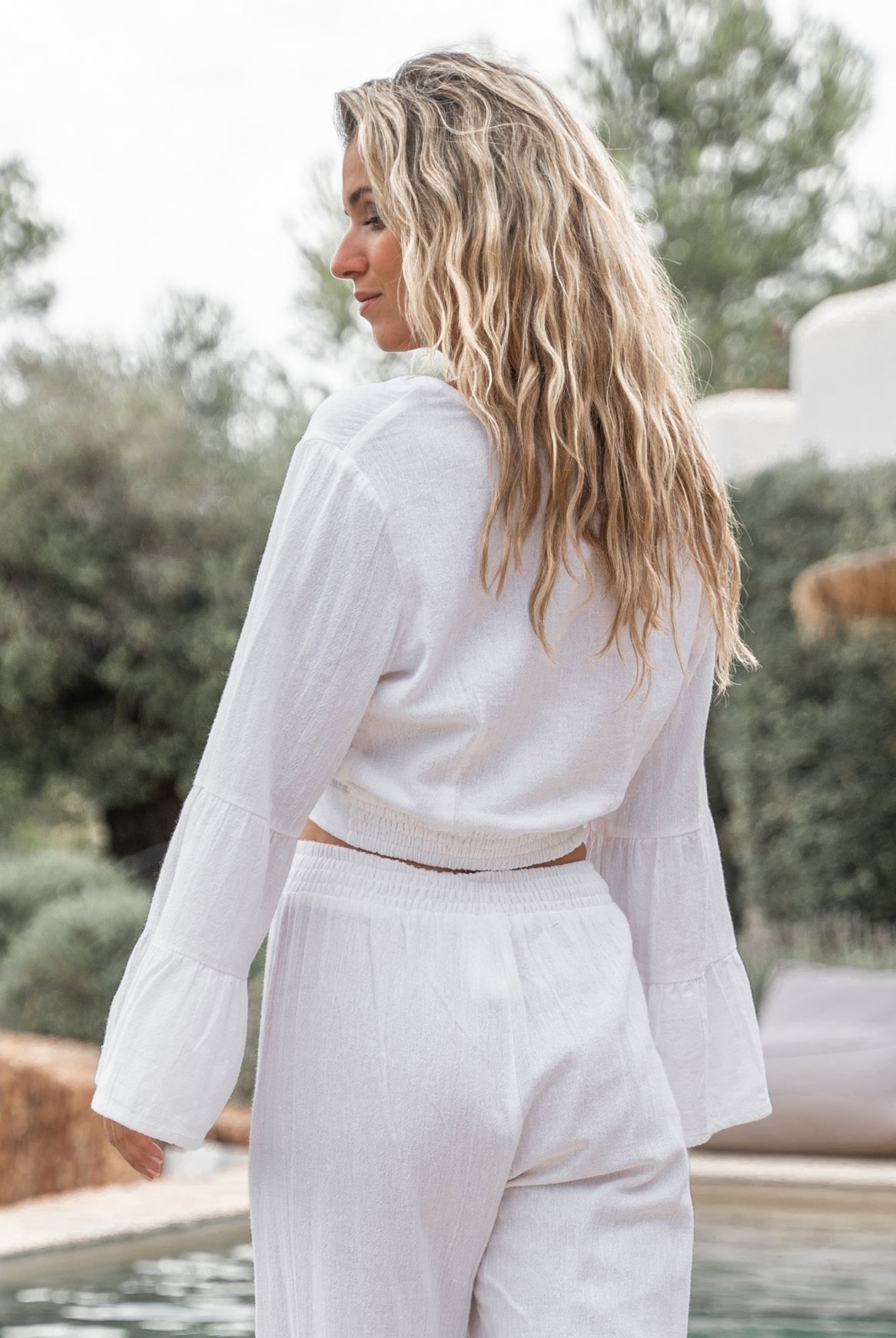 Bohemian top in white from ibzmode, Brands of Ibiza