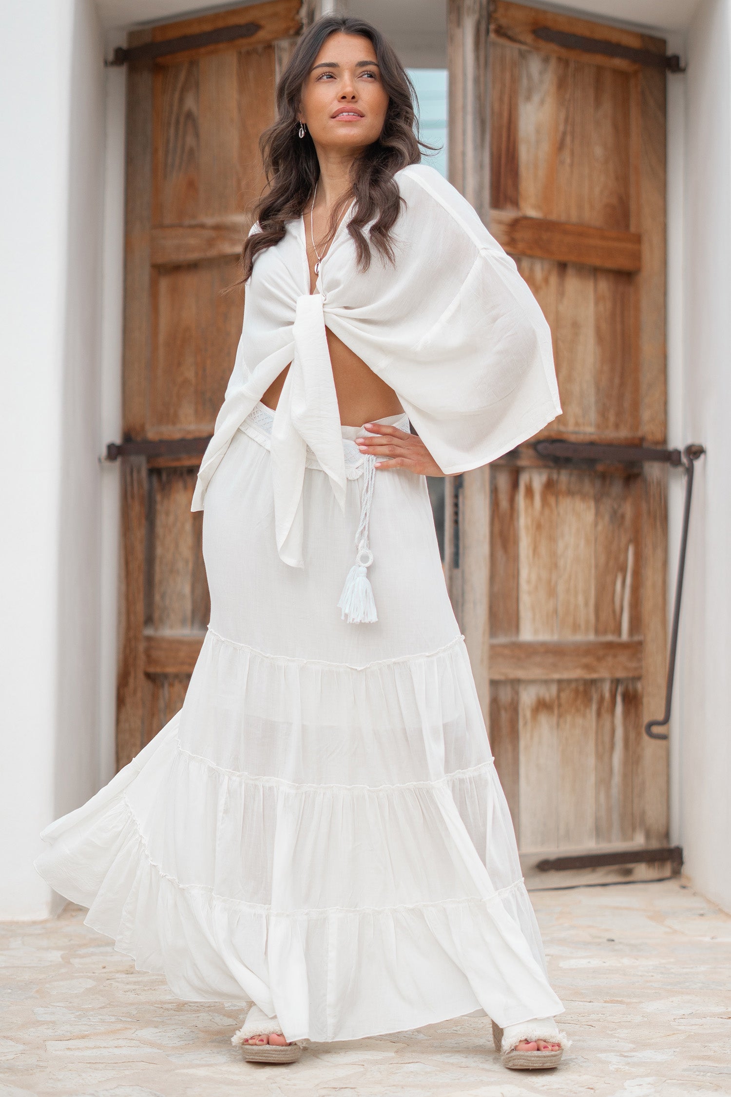 Bohemian rok in beige van ibzmode, Brands of Ibiza