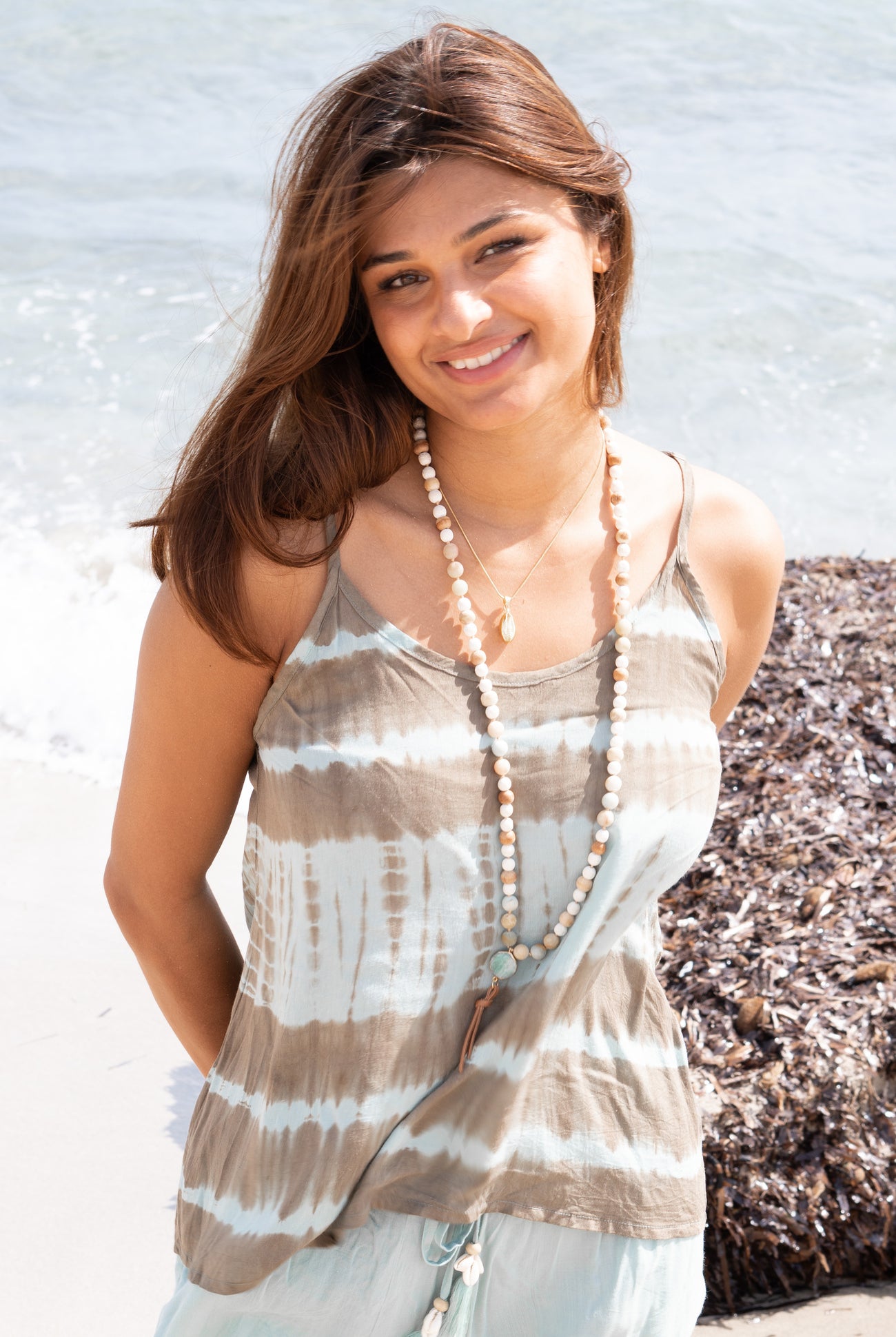 Ibizamode Strap Top Yago Maraluna Light Mint with airy ombre look and feminine summer fit