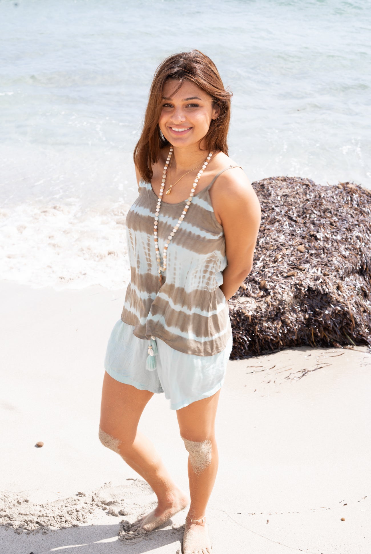 Ibizamode Strap Top Yago Maraluna Light Mint with airy ombre look and feminine summer fit