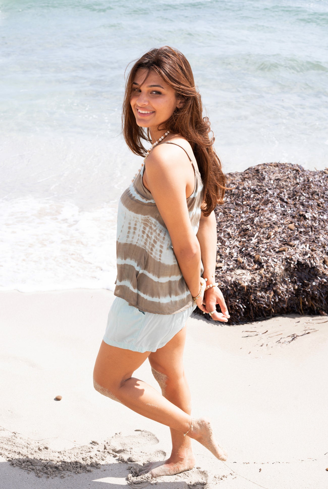 Ibizamode Strap Top Yago Maraluna Light Mint with airy ombre look and feminine summer fit