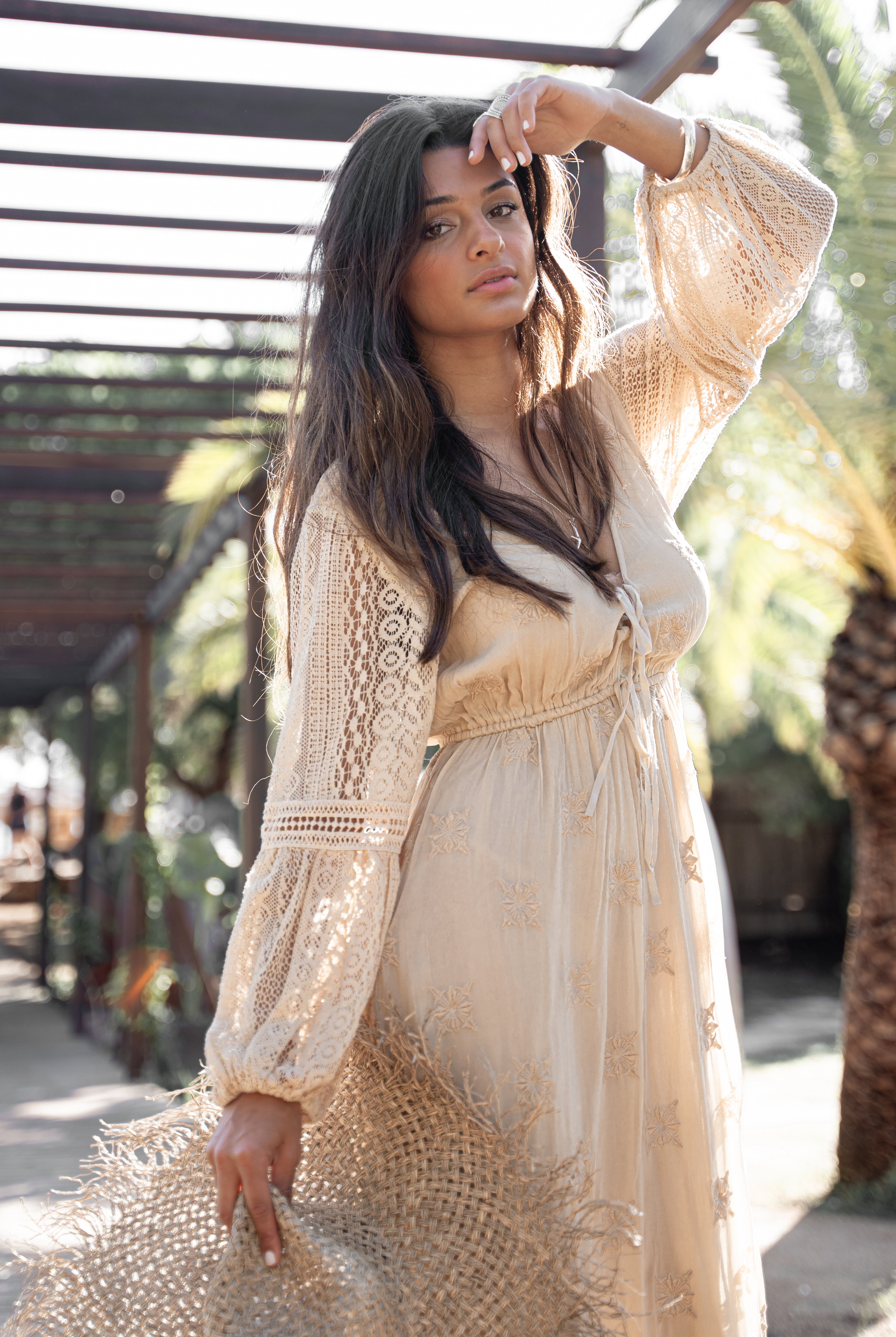 Bohemian jurk in powder van ibzmode, Brands of Ibiza