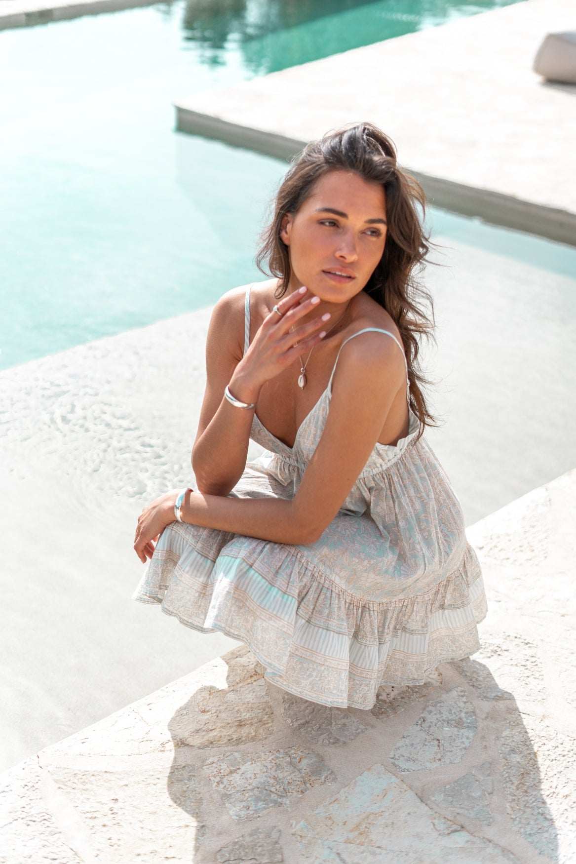 Bohemian jurk in mint van ibzmode, Brands of Ibiza