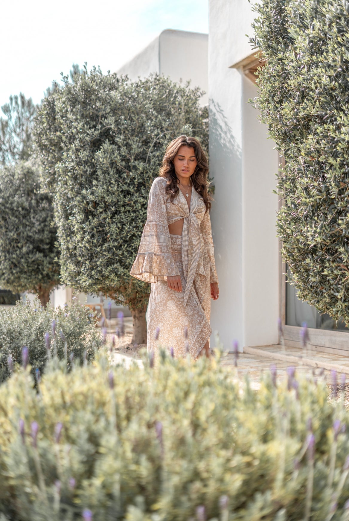 Bohemian rok in natural van ibzmode, Brands of Ibiza