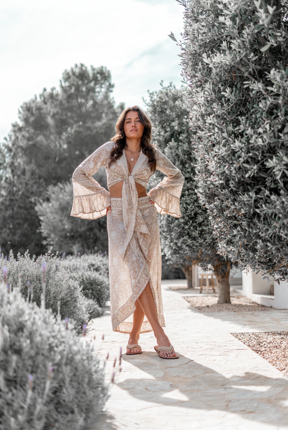 Bohemian top in natural van ibzmode, Brands of Ibiza