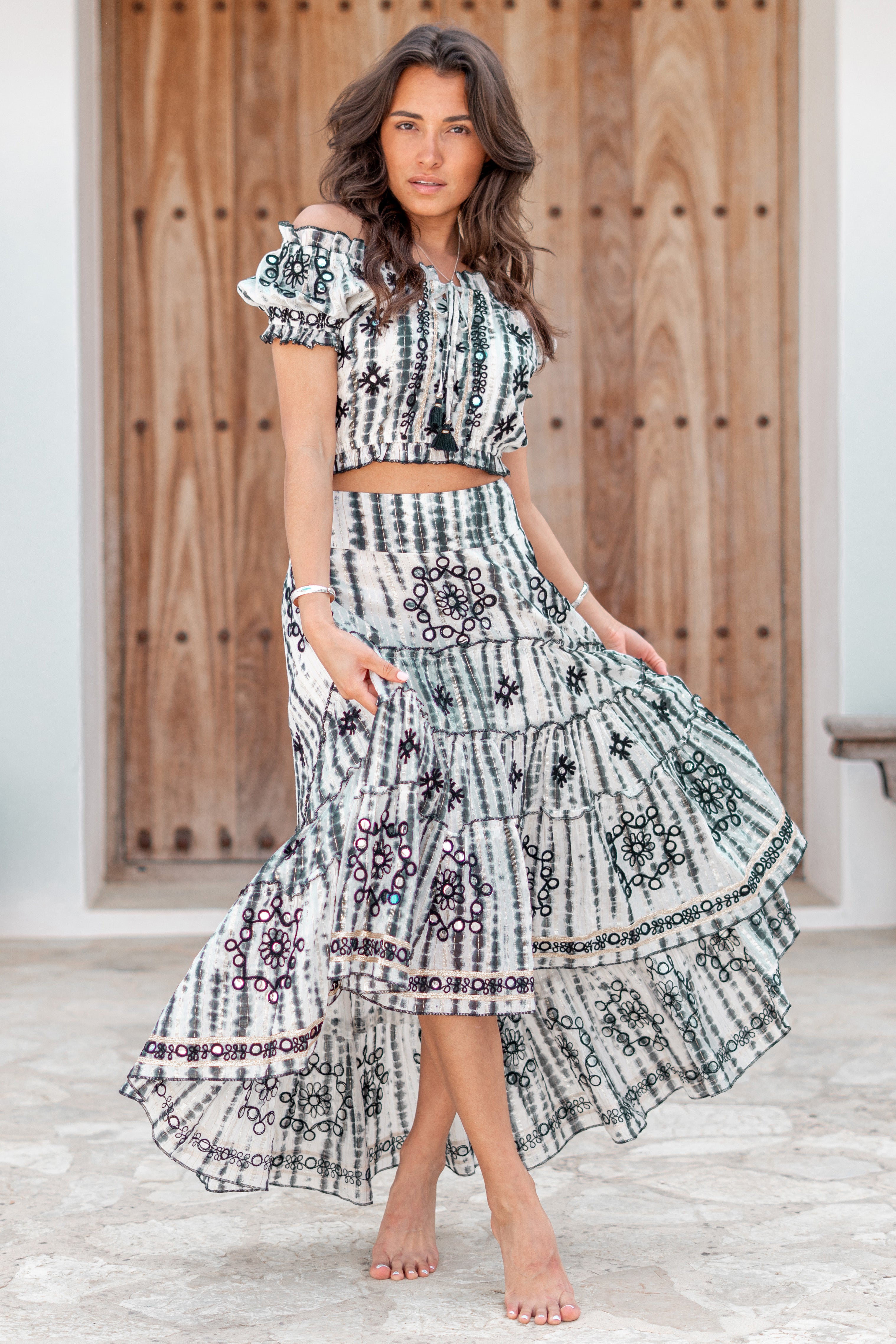 Bohemian rok in black van ibzmode, Brands of Ibiza