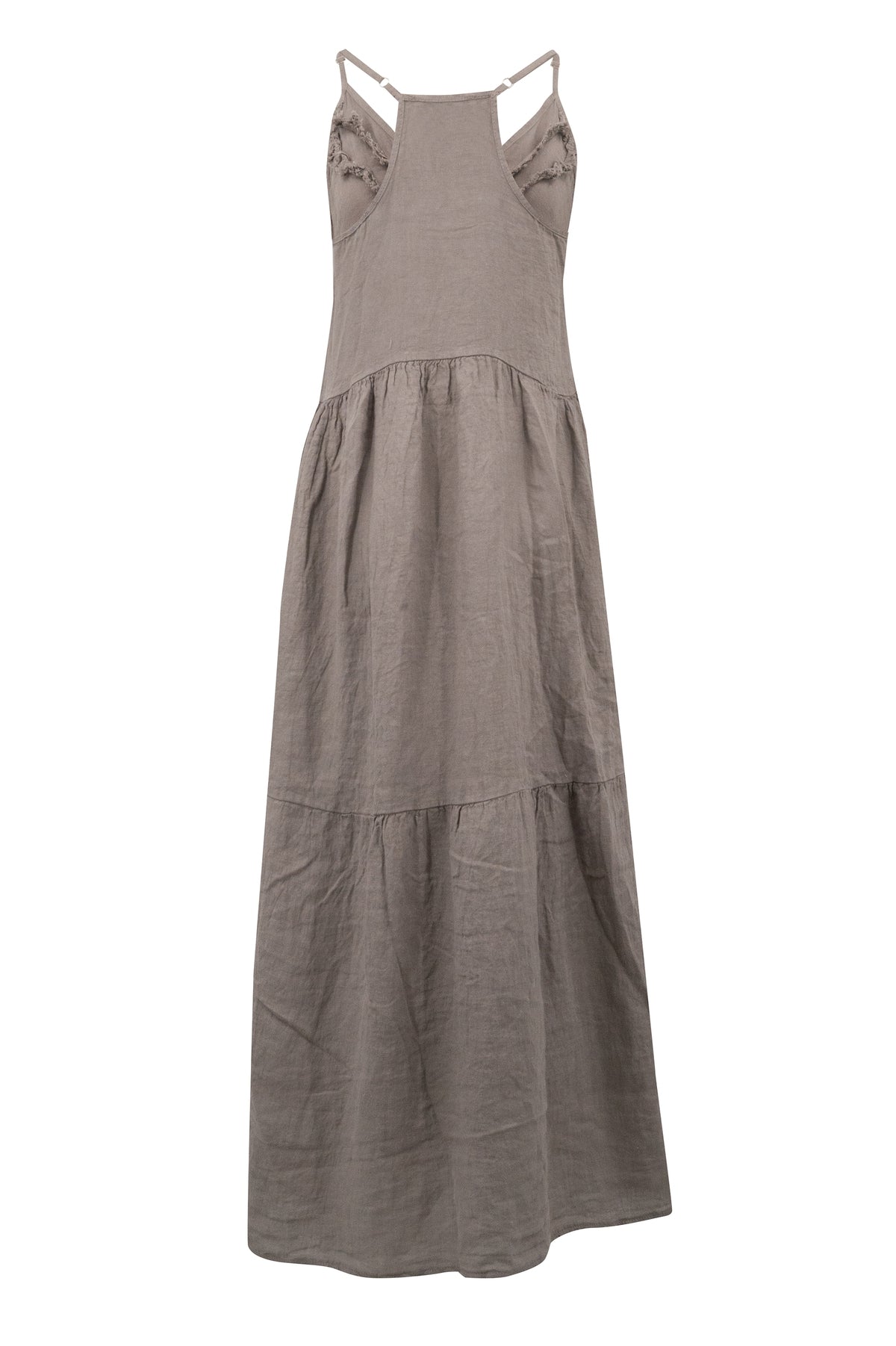 Bohemian jurk in taupe van ibzmode, Brands of Ibiza