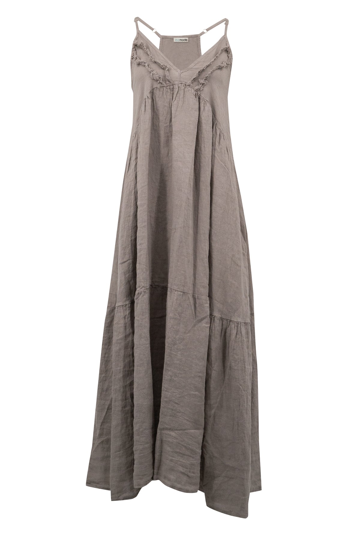 Bohemian jurk in taupe van ibzmode, Brands of Ibiza