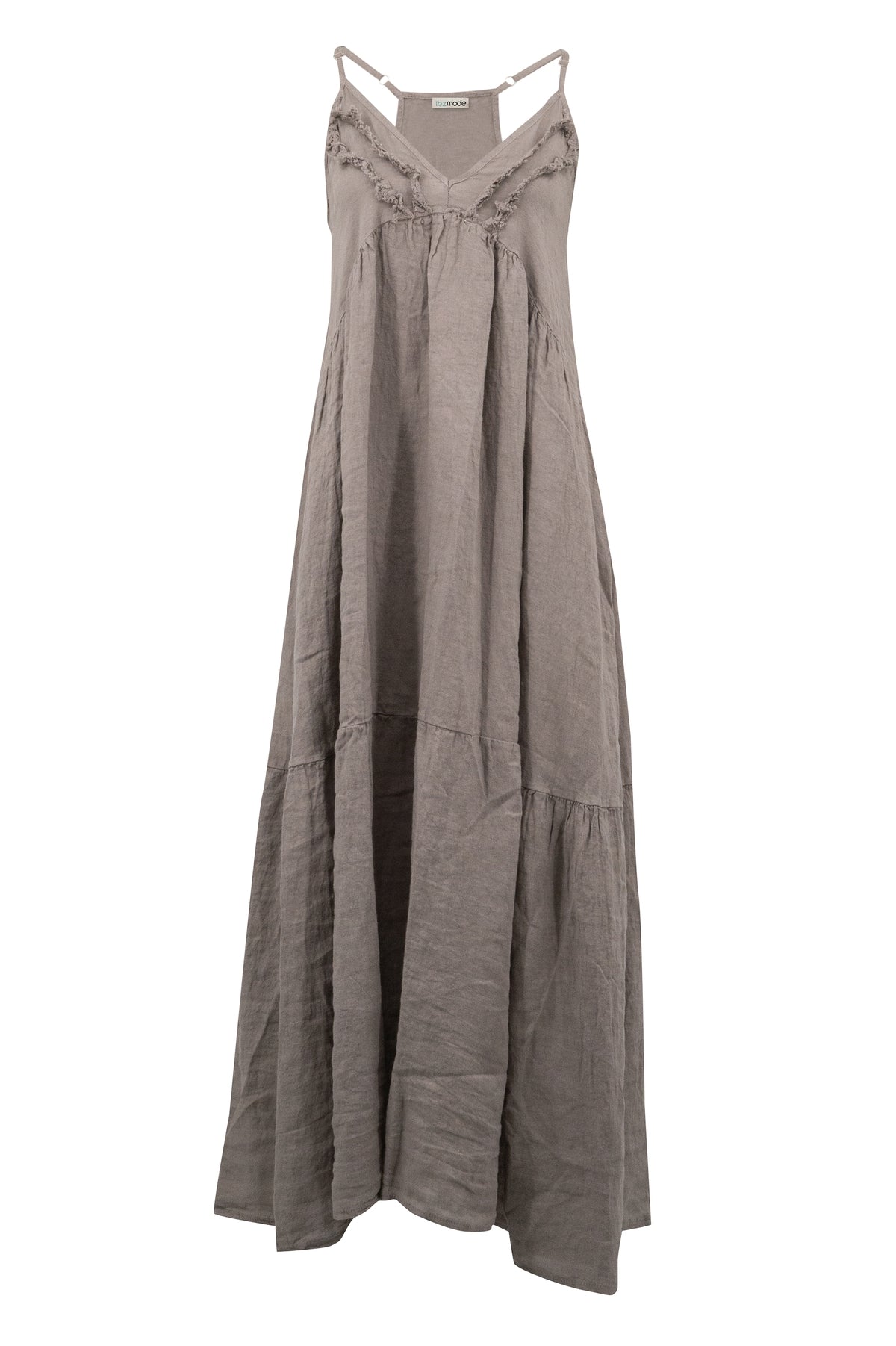 Bohemian jurk in taupe van ibzmode, Brands of Ibiza