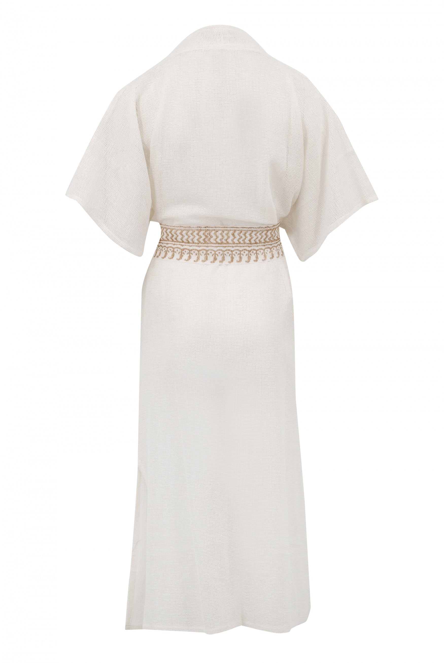 Bohemian kimono in white van ibzmode, Brands of Ibiza