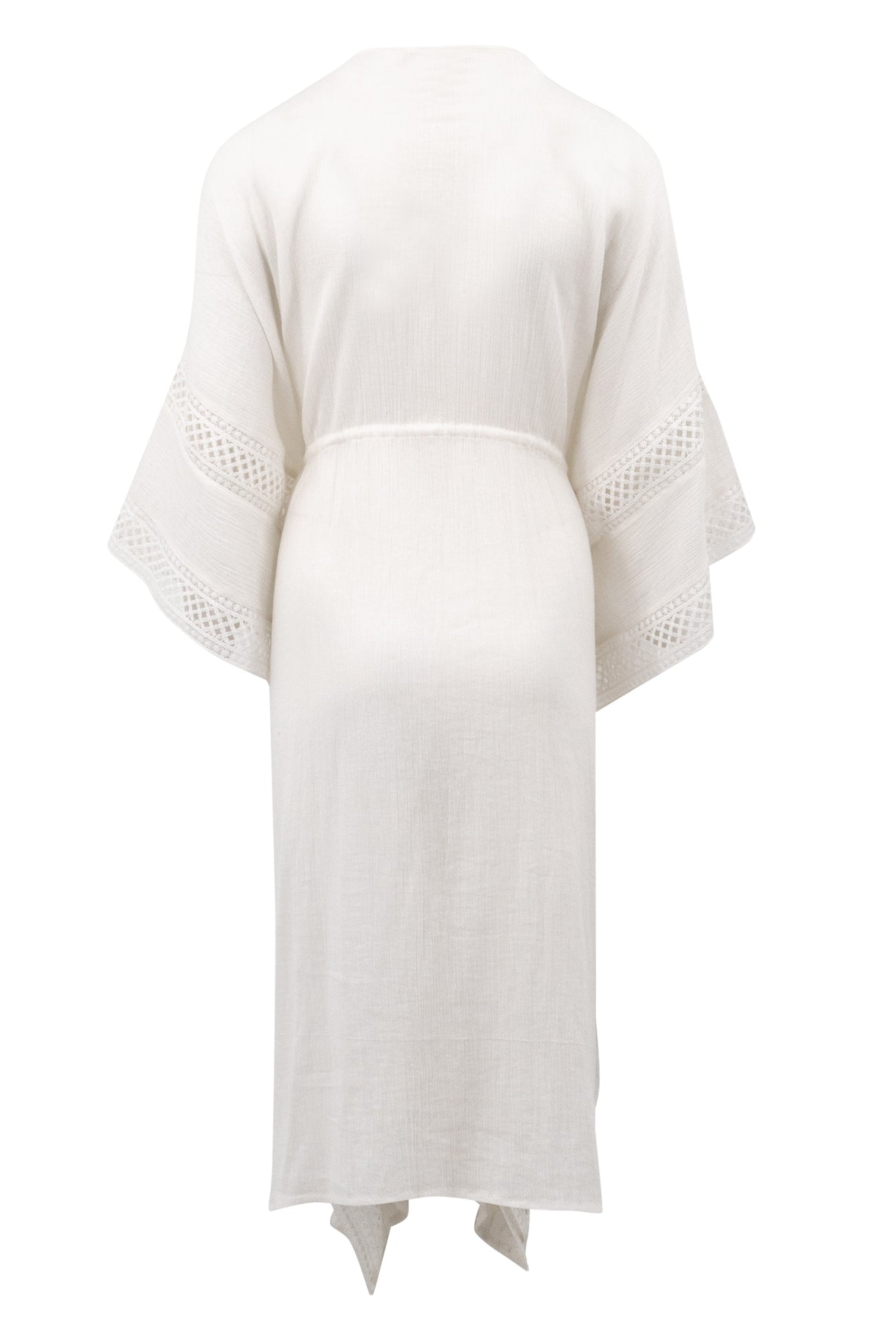 Bohemian kimono in white van ibzmode, Brands of Ibiza