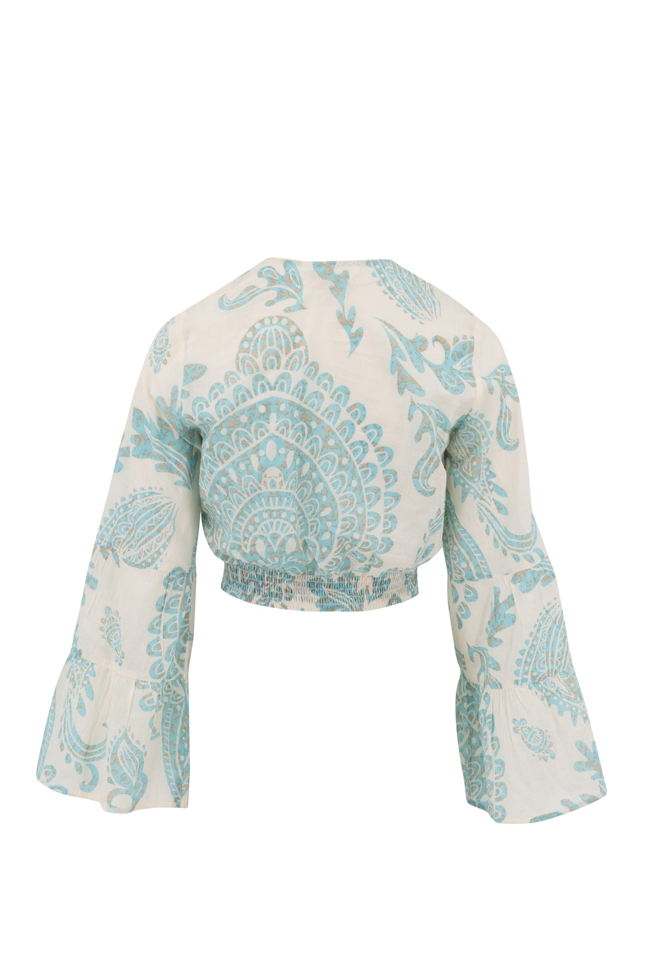 Bohemian top in aqua van ibzmode, Brands of Ibiza