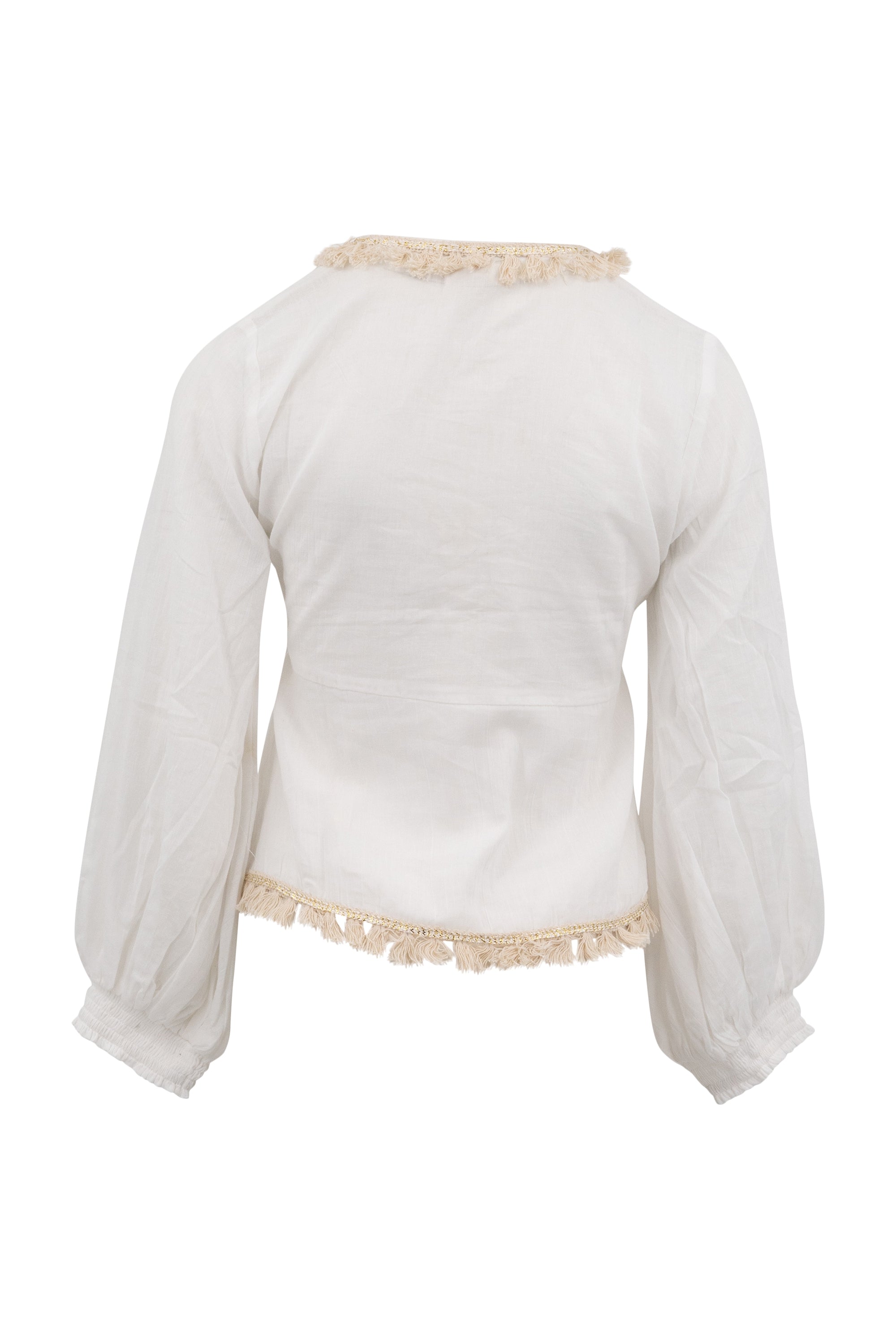 Blusa bohemia en blanco de ibzmode, Marcas de Ibiza