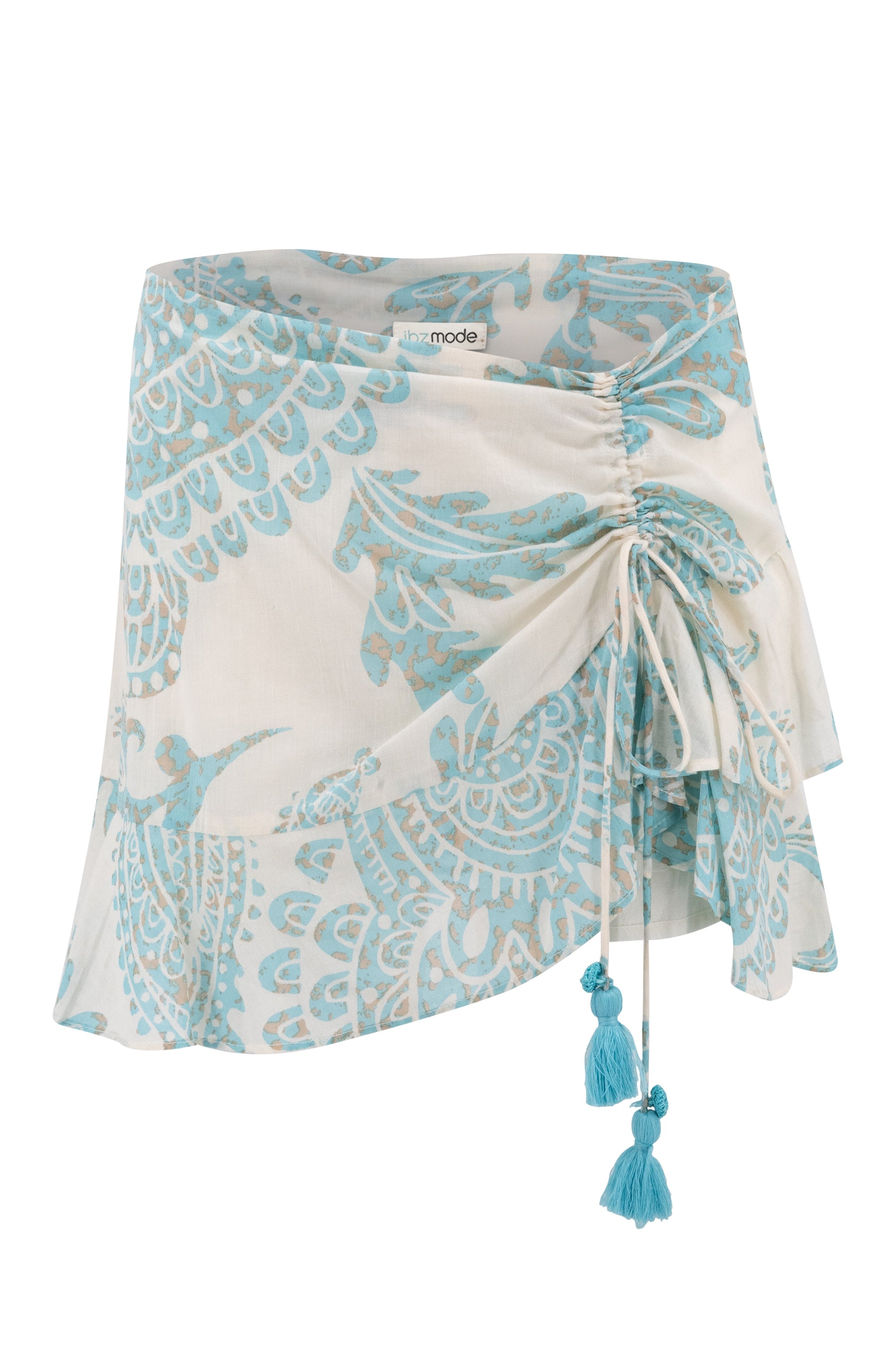 Bohemian rok in aqua van ibzmode, Brands of Ibiza