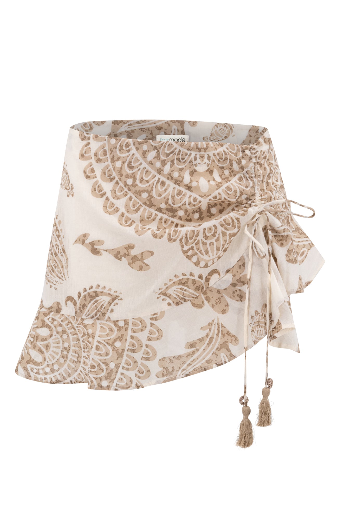 Bohemian rok in taupe van ibzmode, Brands of Ibiza