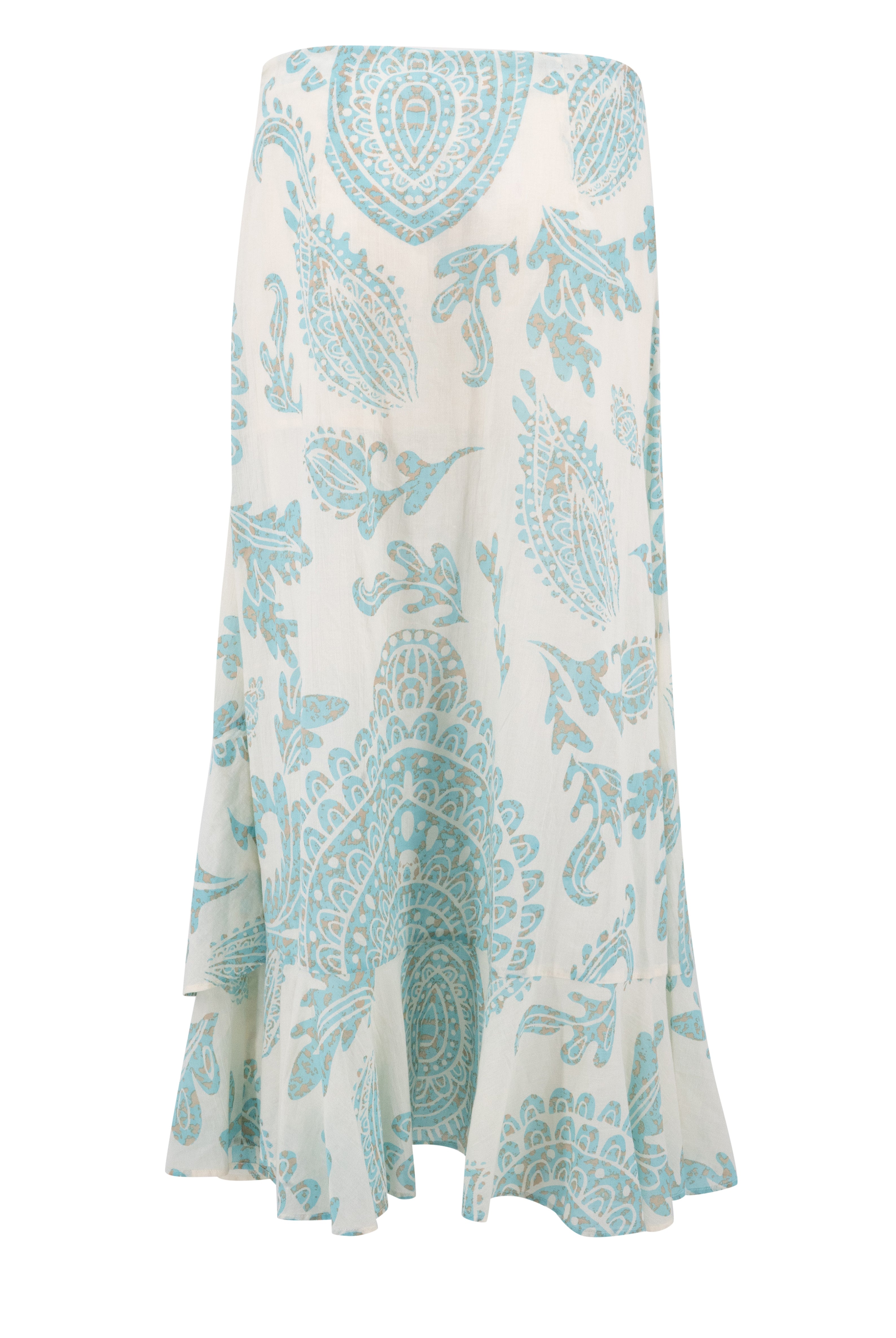 Bohemian rok in aqua van ibzmode, Brands of Ibiza