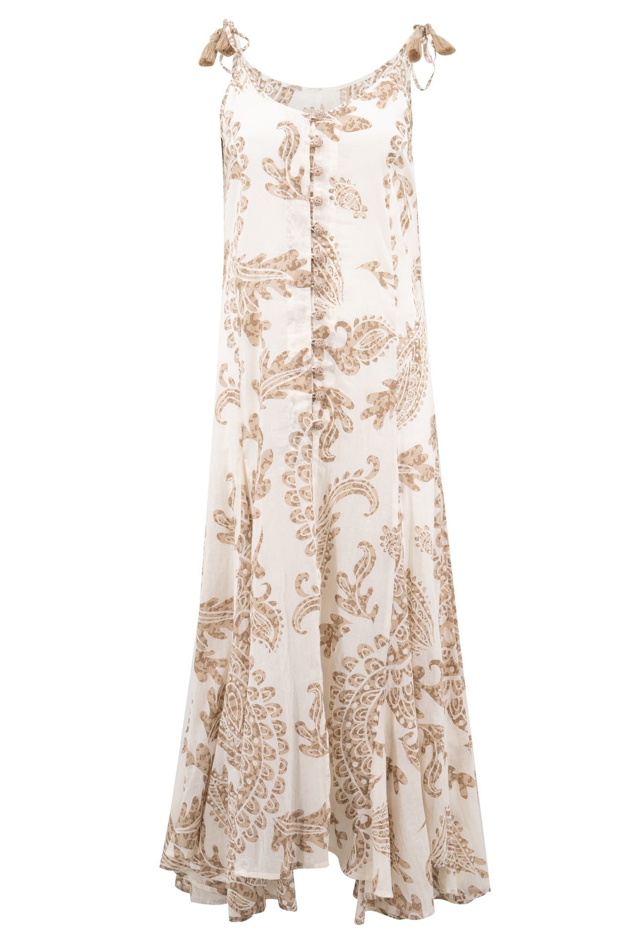 Bohemian jurk in taupe van ibzmode, Brands of Ibiza