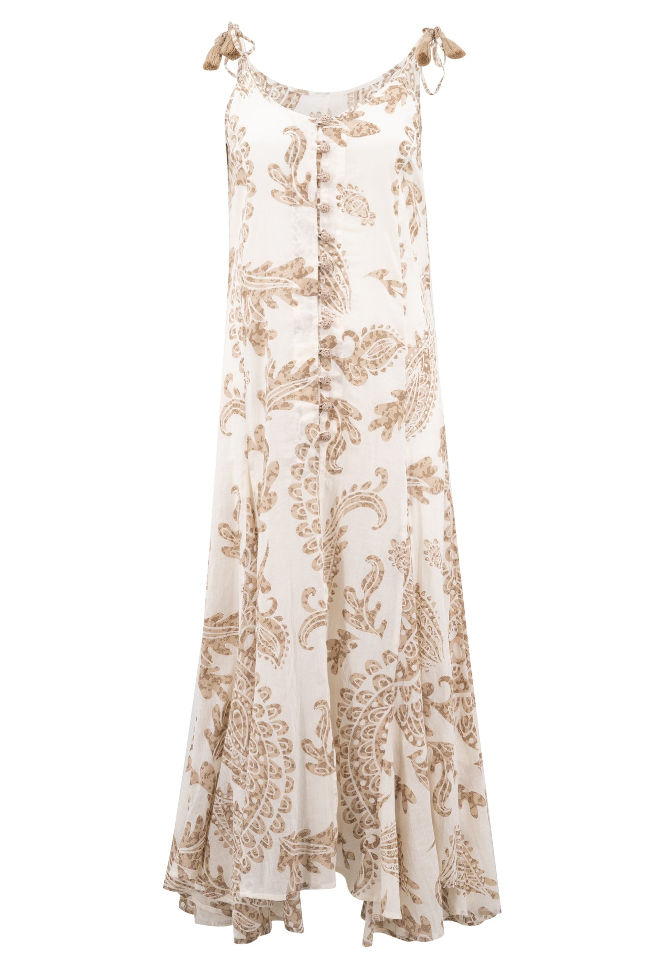 Bohemian jurk in taupe van ibzmode, Brands of Ibiza