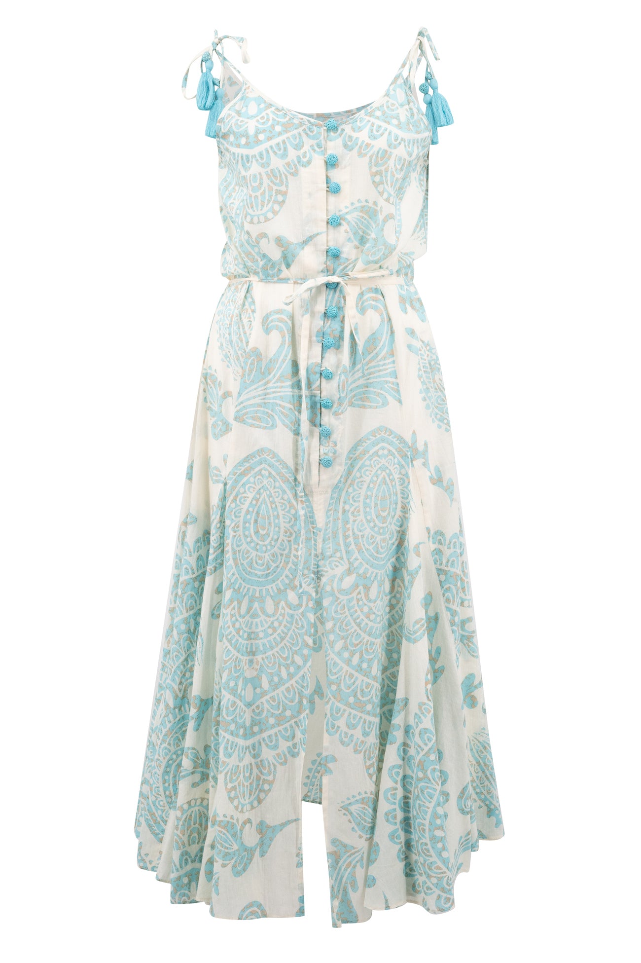 Bohemian jurk in aqua van ibzmode, Brands of Ibiza