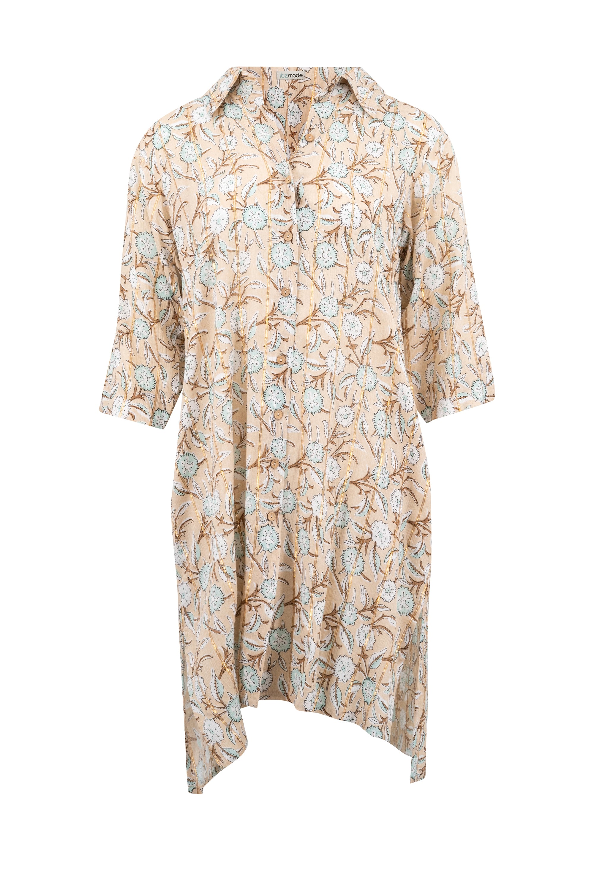 Bohemian blouse in sand van ibzmode, Brands of Ibiza