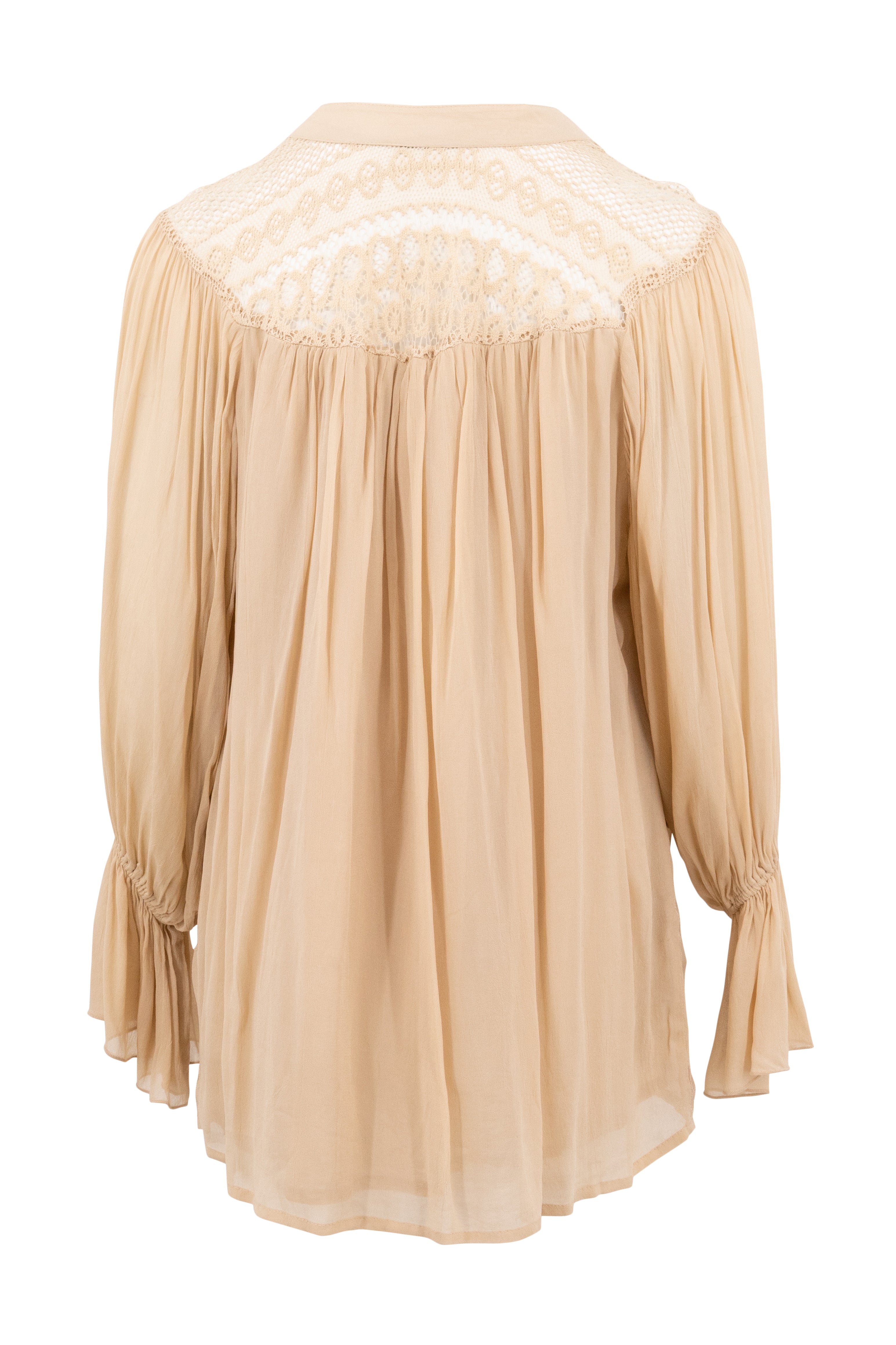 Bohemian blouse in powder van ibzmode, Brands of Ibiza