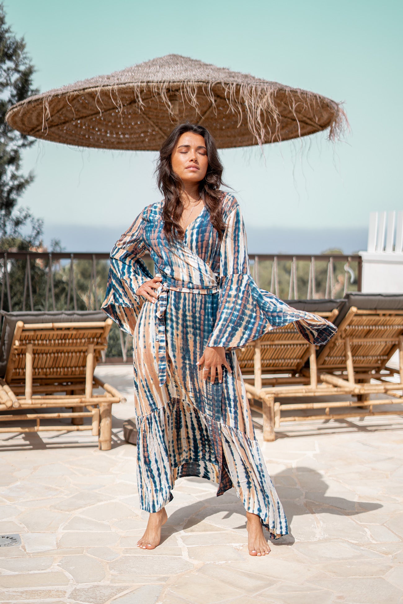 Bohemian jurk in beige van ibzmode, Brands of Ibiza