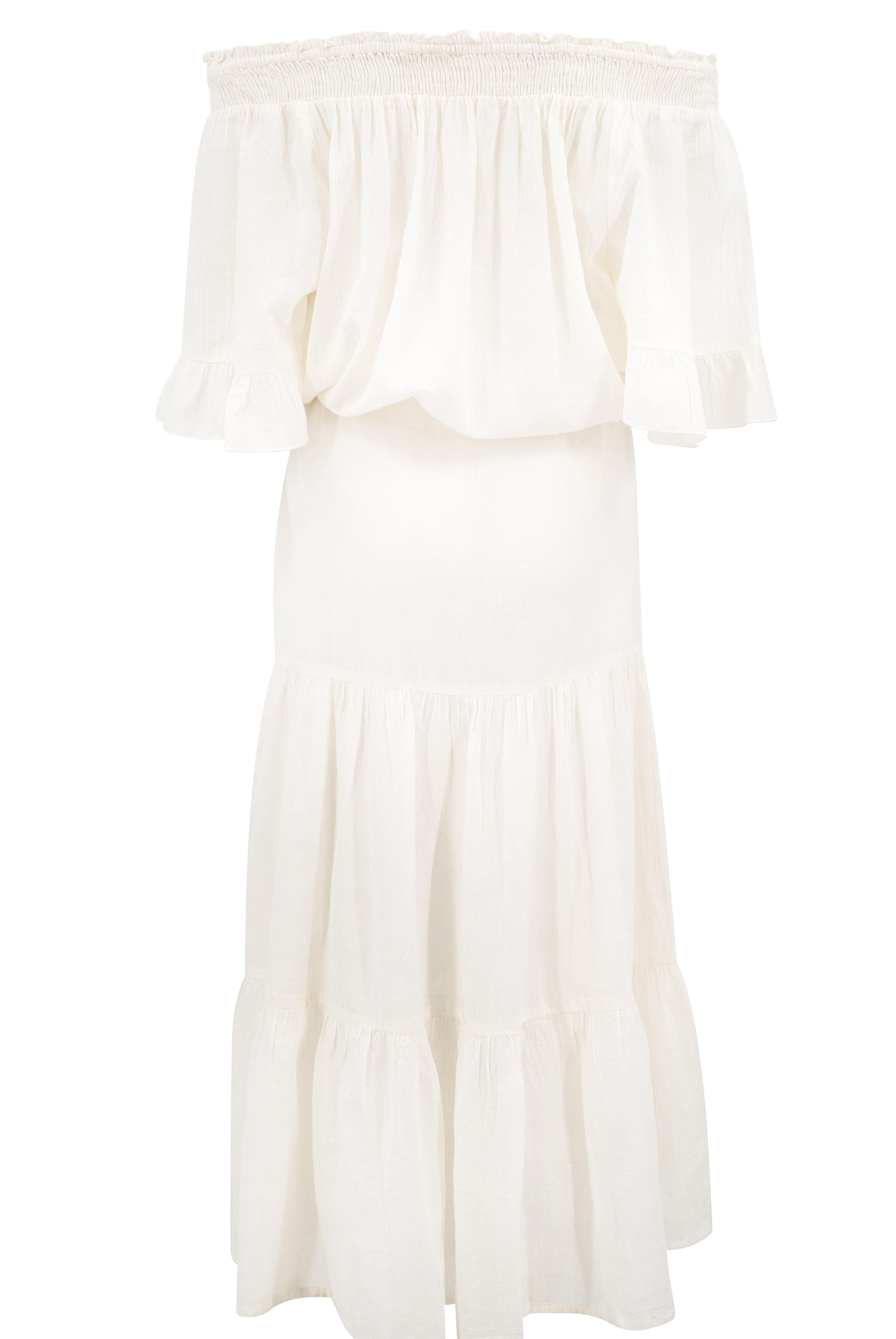 Bohemian jurk in ivory van ibzmode, Brands of Ibiza