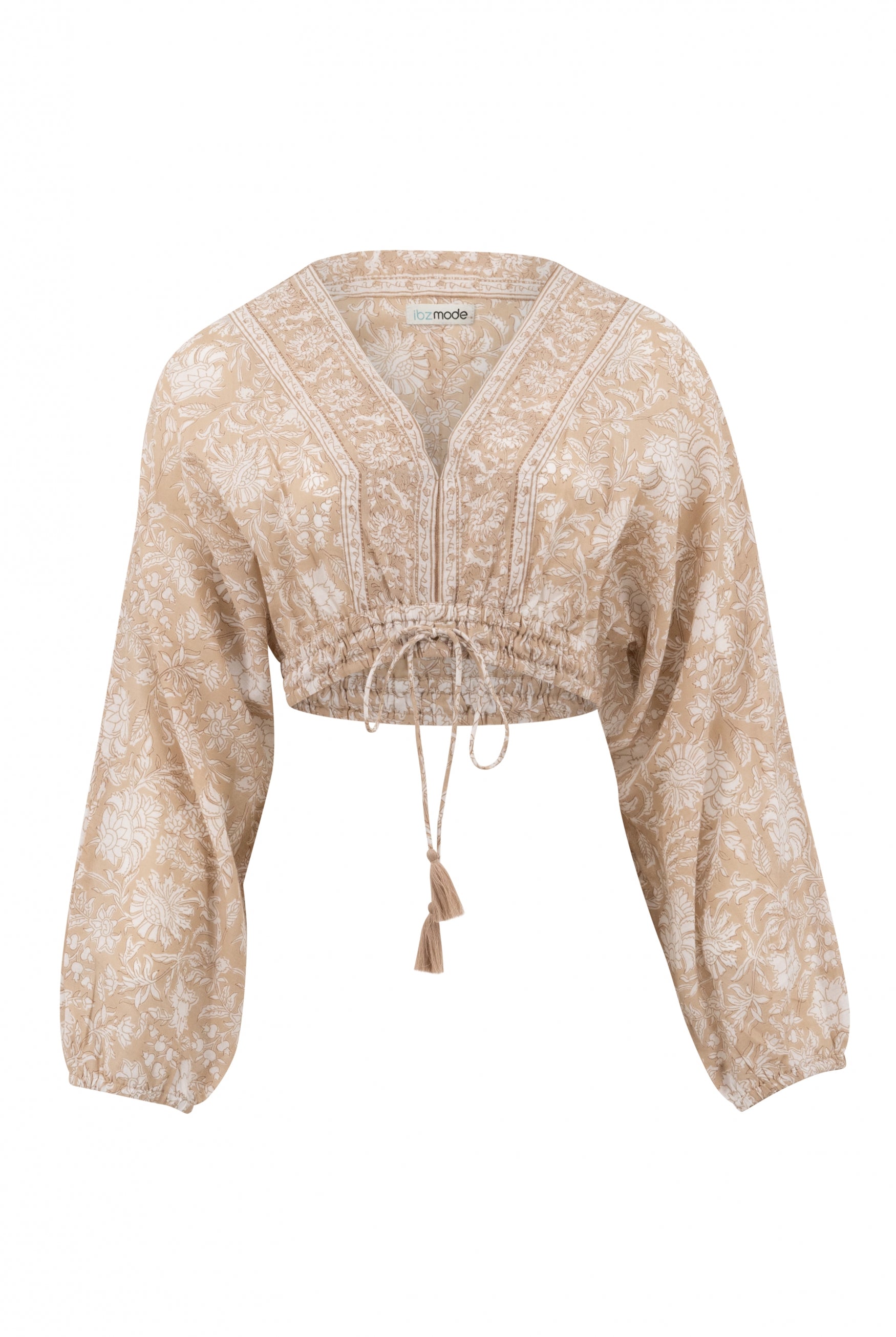 Bohemian blouse in natural van ibzmode, Brands of Ibiza