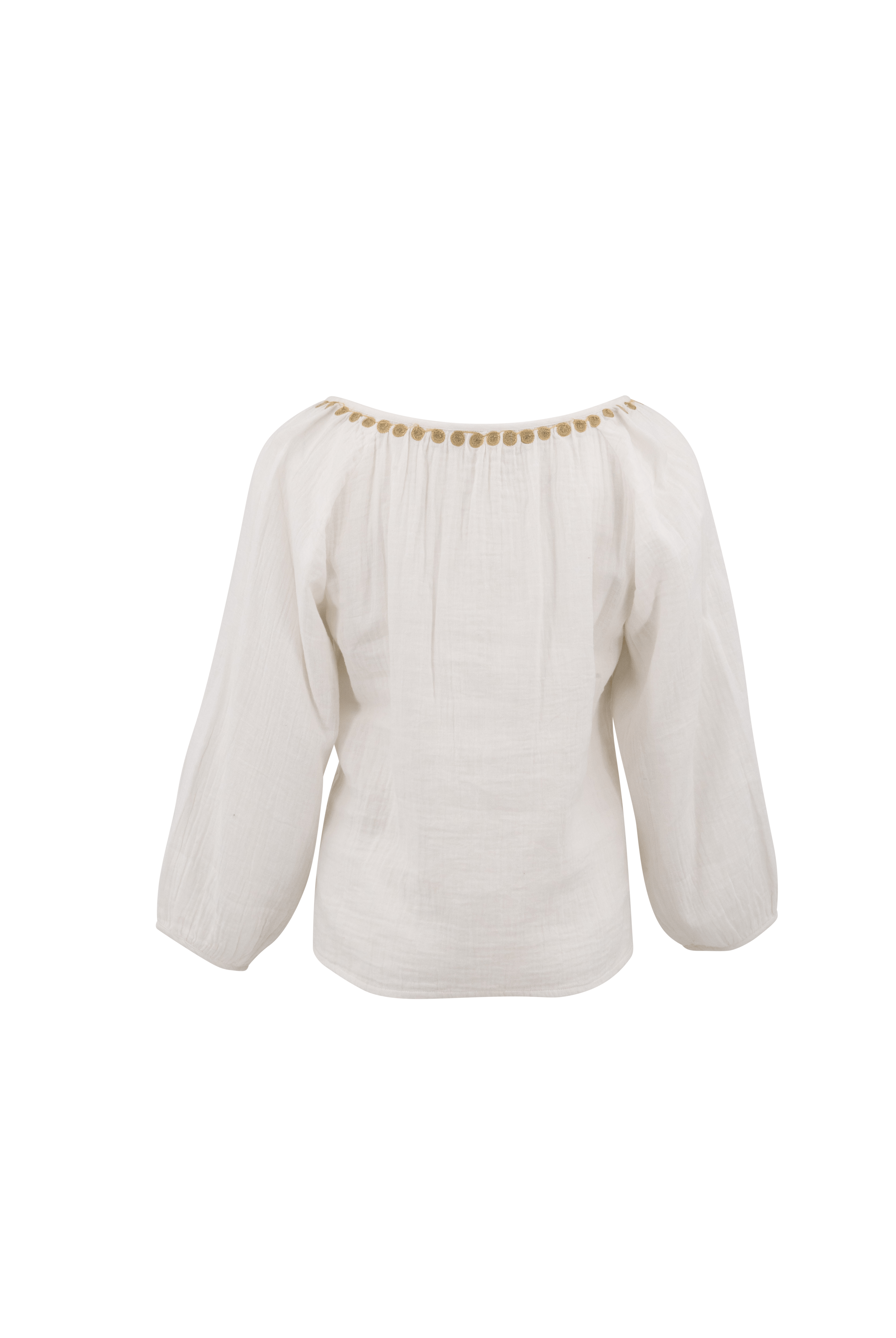 Blusa bohemia en blanco de ibzmode, Marcas de Ibiza
