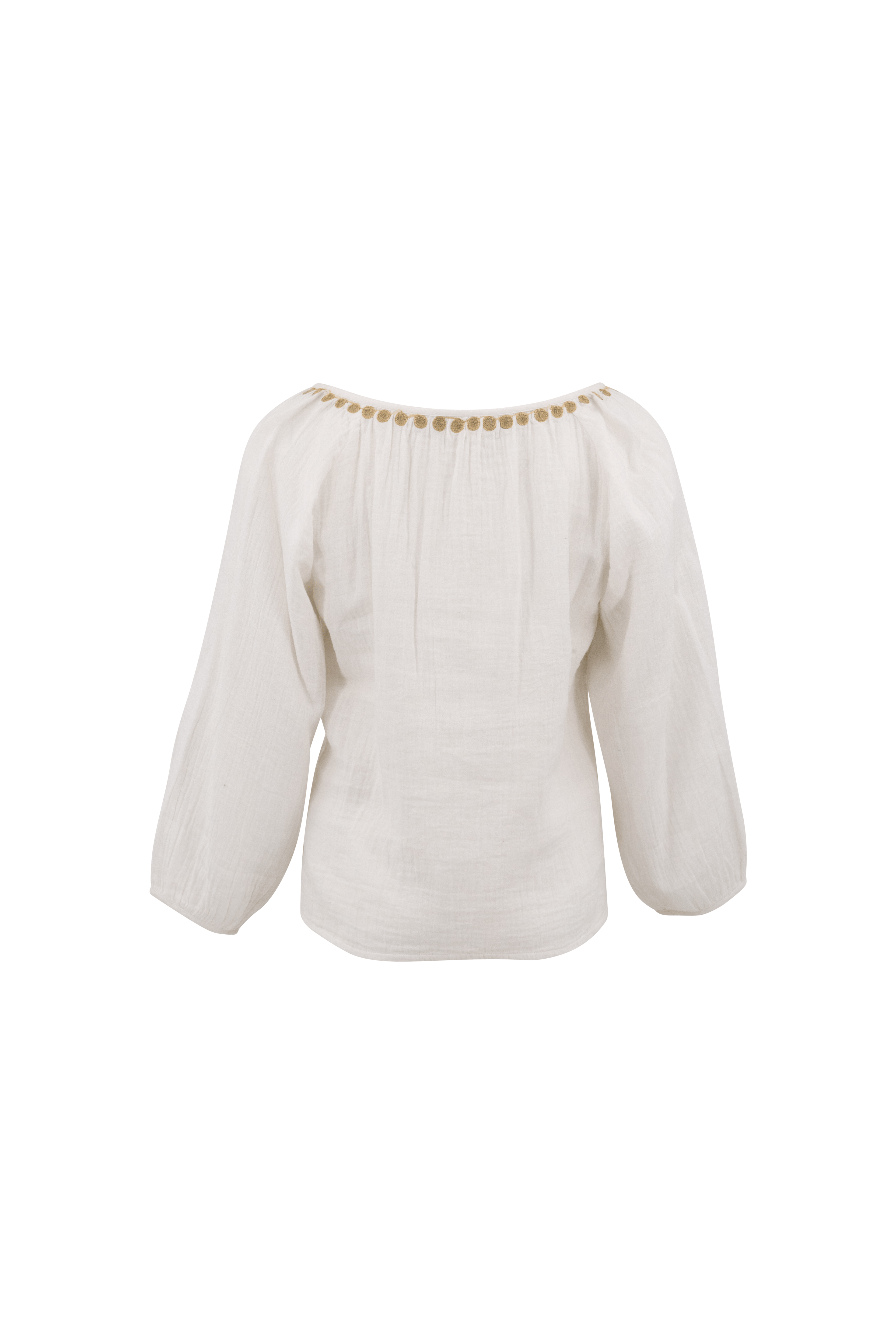 Bohemian blouse in white van ibzmode, Brands of Ibiza