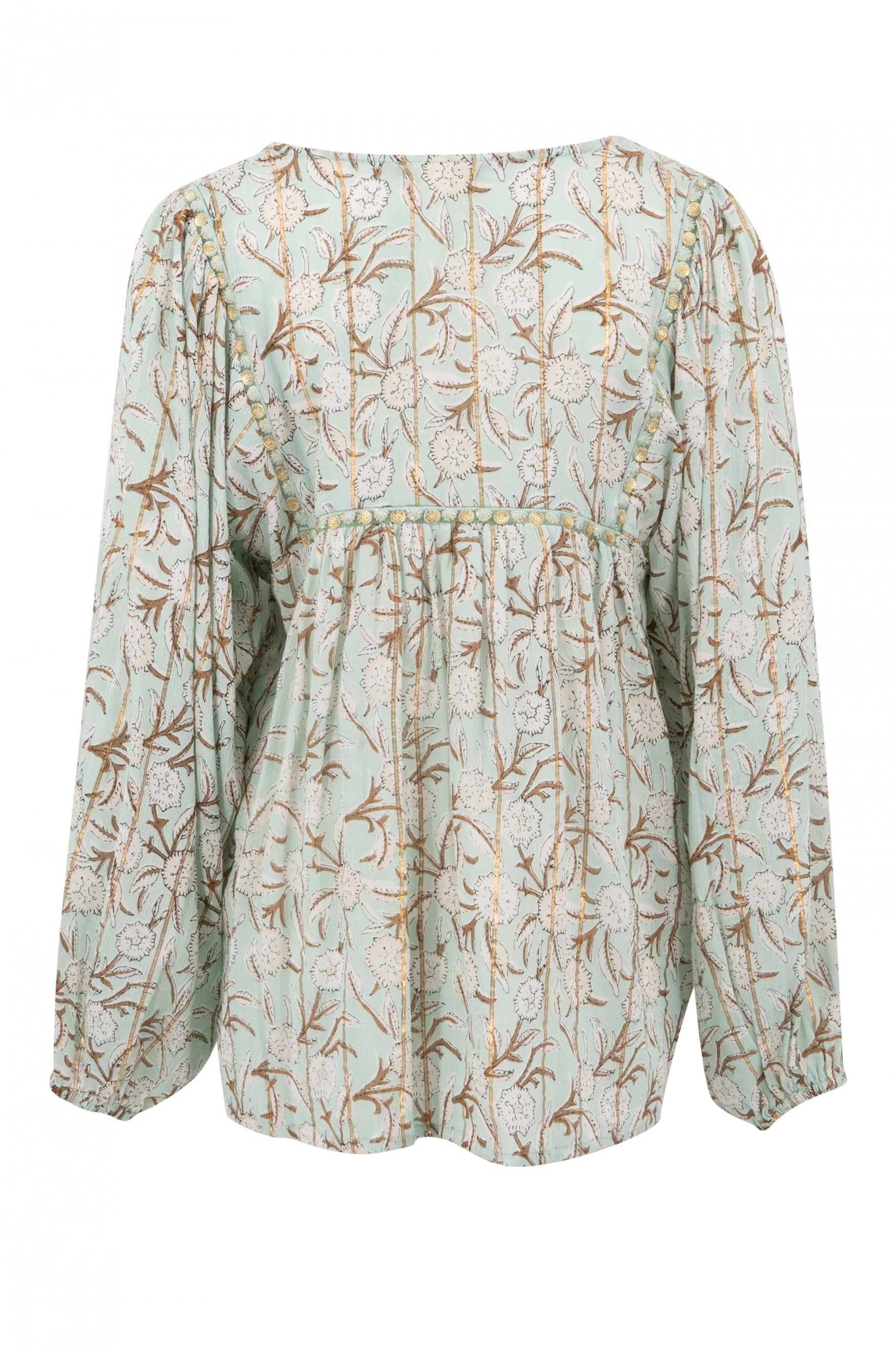 Bohemian blouse in mint van ibzmode, Brands of Ibiza