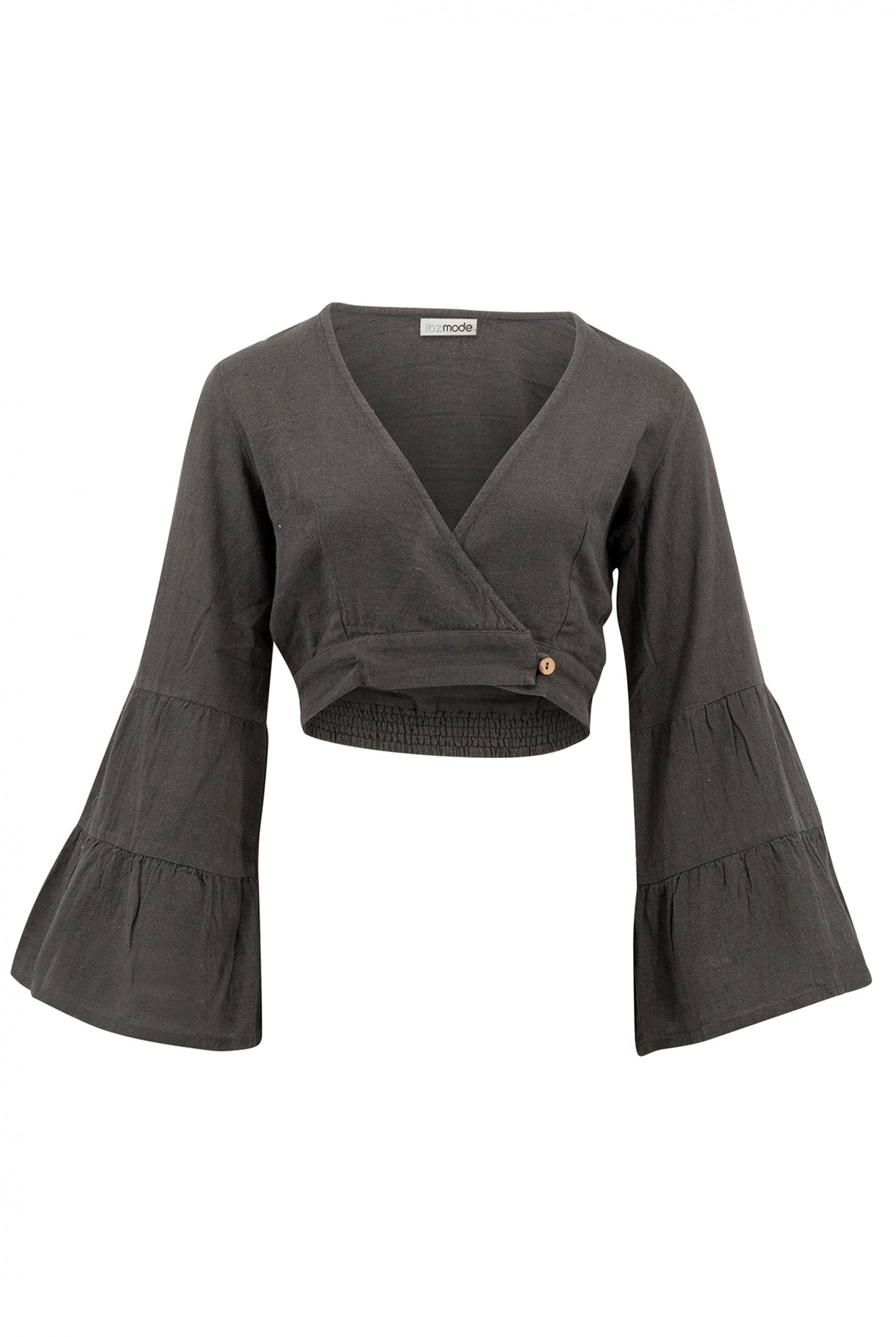 Bohemian top in anthracite from ibzmode, Brands of Ibiza