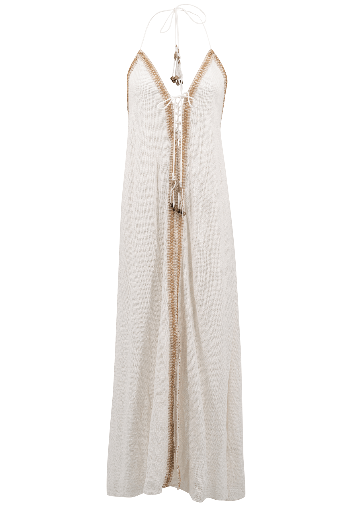 Bohemian jurk in white van ibzmode, Brands of Ibiza