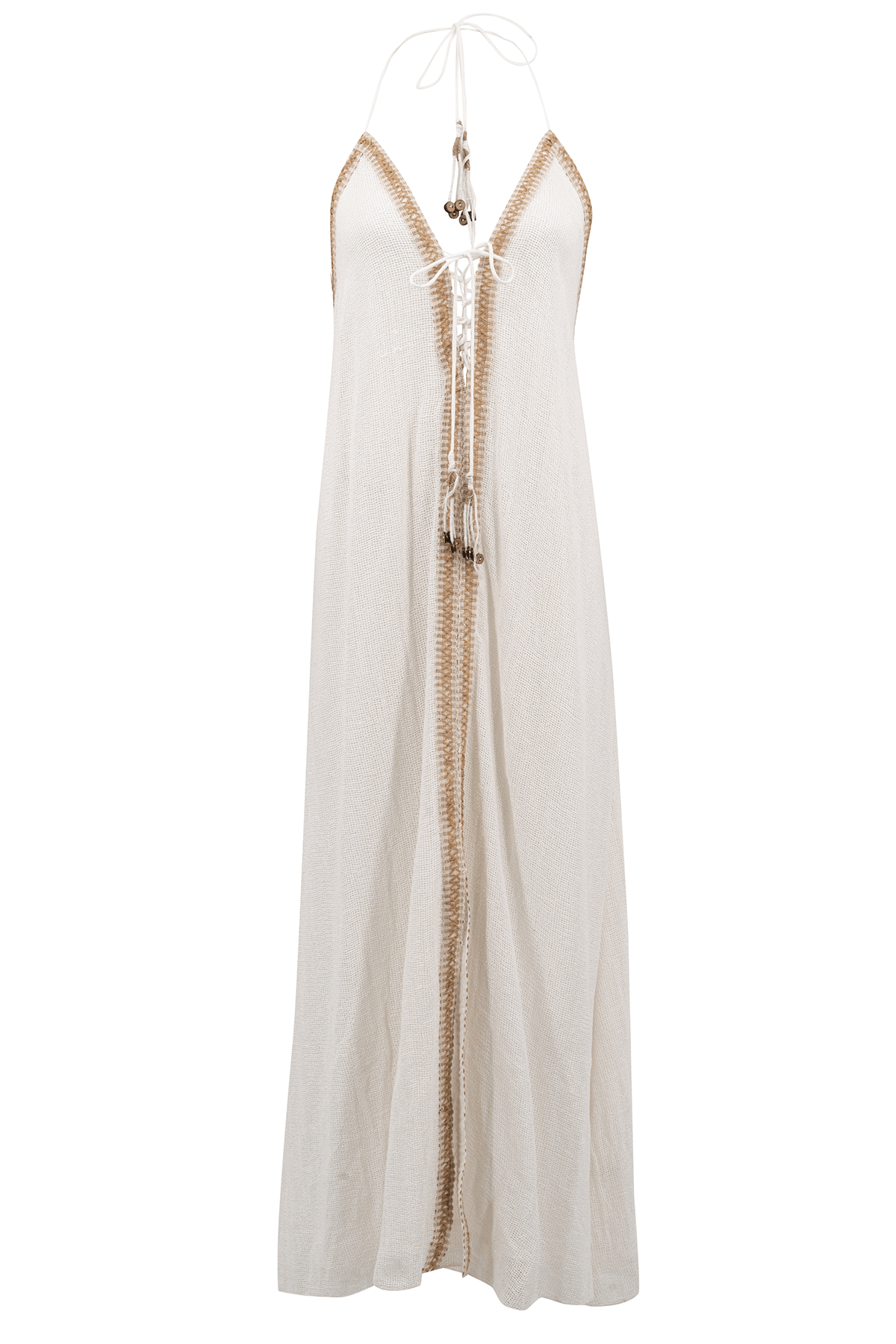 Bohemian jurk in white van ibzmode, Brands of Ibiza