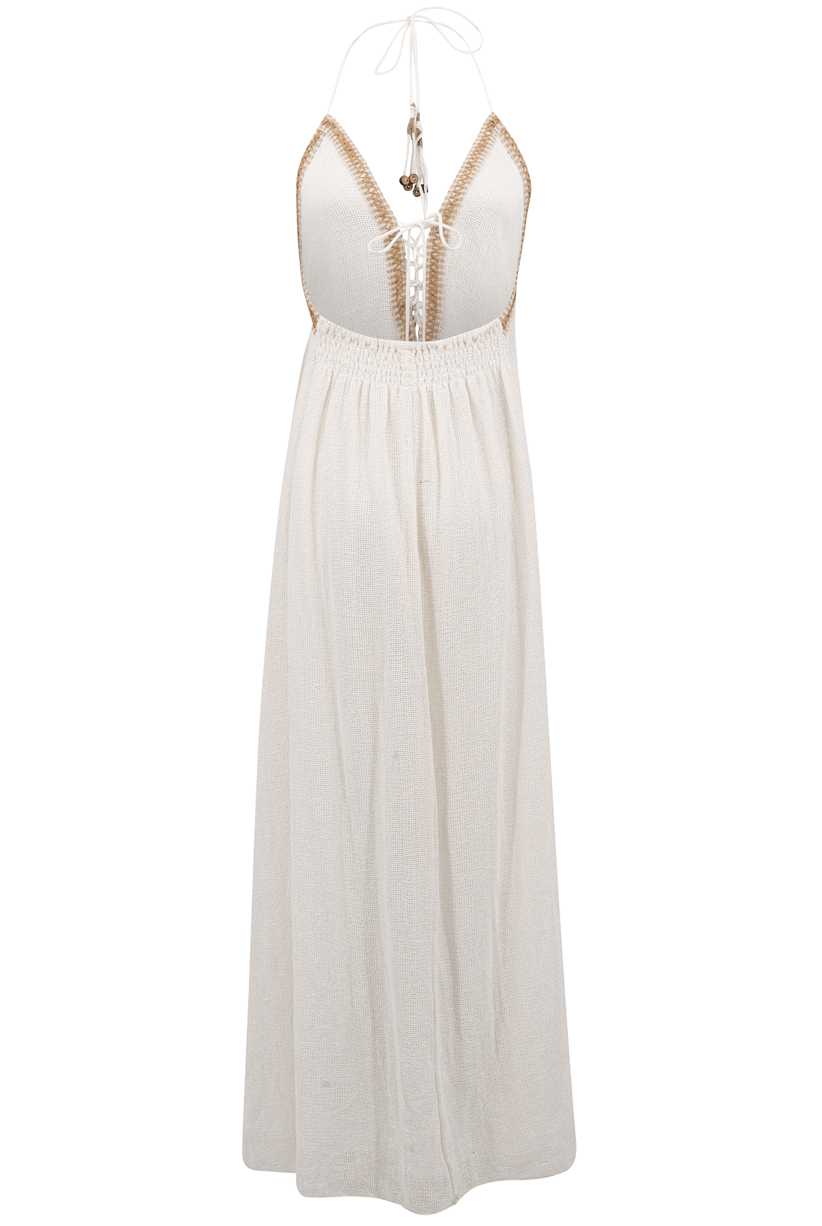 Bohemian jurk in white van ibzmode, Brands of Ibiza