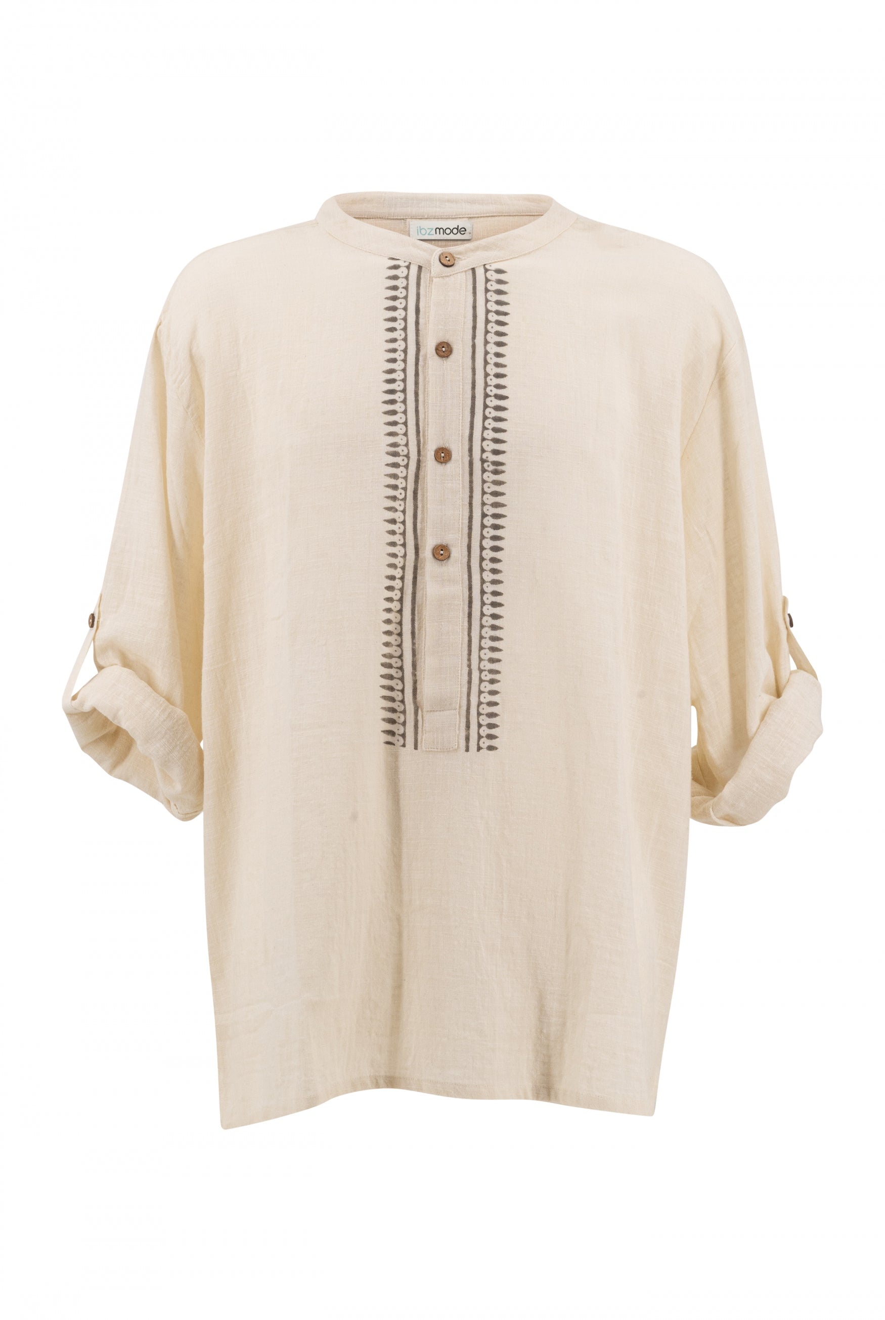Blusa de estilo bohemio en color beige de ibzmode, Brands of Ibiza