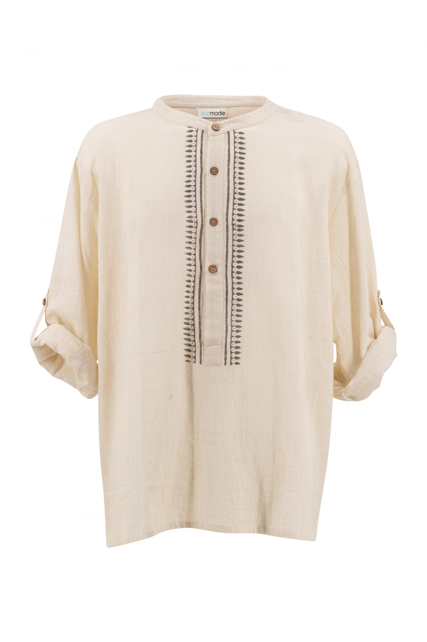 Blouse bohème beige de la marque ibzmode, Brands of Ibiza