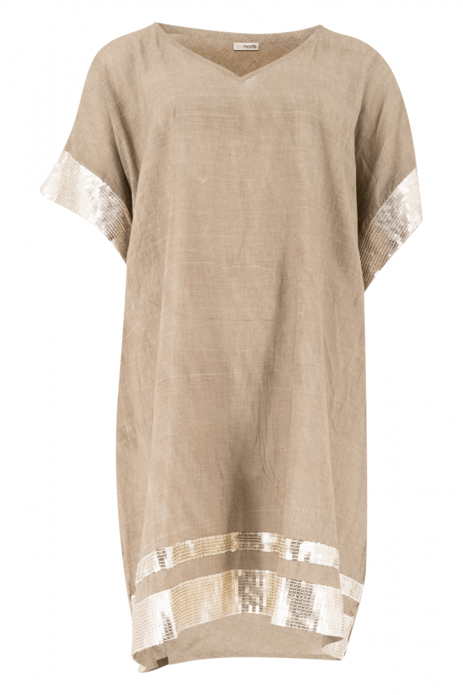 Bohemian-Kleid in Taupe von ibzmode, Brands of Ibiza